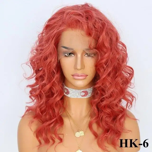 Heat Resistant Synthetic Lace Front Wig - Campbell Free Parting Curly Human Hair Wig for Women | Perfect for Daily Wear, Cosplay & Special Occasions