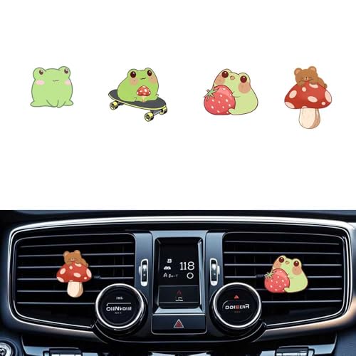 Cute Frog and Mushroom Car Air Vent Clip