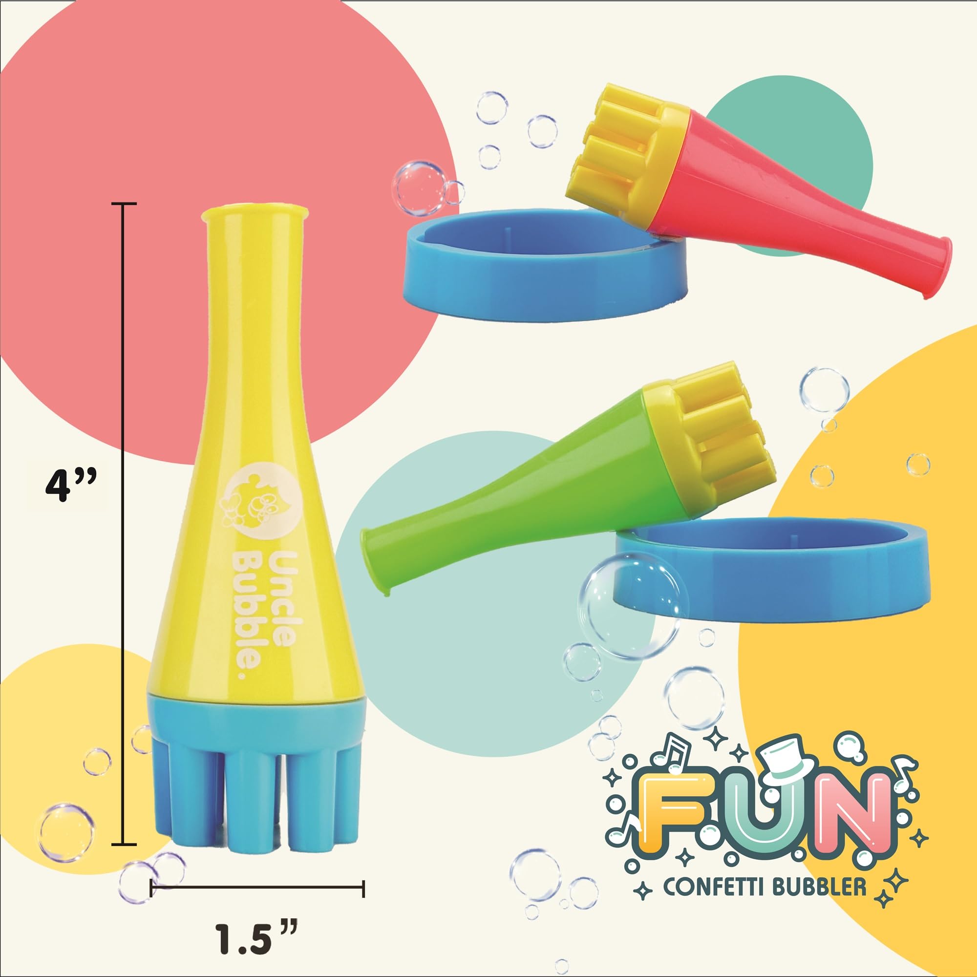 Uncle Bubble Mini Bubble Blower for Kids & Toddlers - Durable Outdoor Bubble Machine Makes Thousands of Bubbles - Perfect for Birthday Parties, Backyard Play & Summer Fun