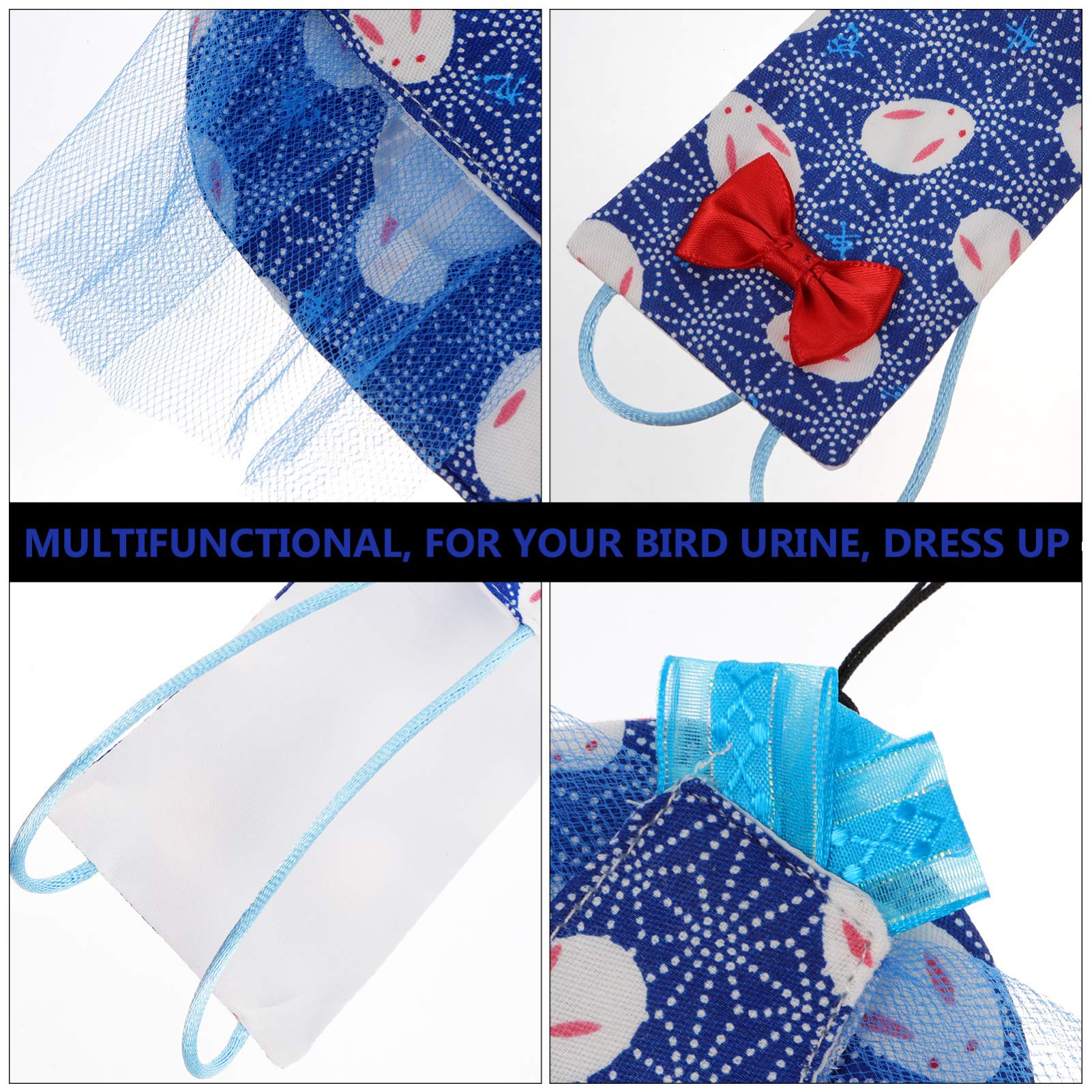 Balacoo Washable & Reusable Bird Diaper - Parrot Flight Suit, Nappy & Pet Clothes for Cockatiels, Lovebirds & Small Birds | Perfect for Travel, Training & Cage-Free Playtime
