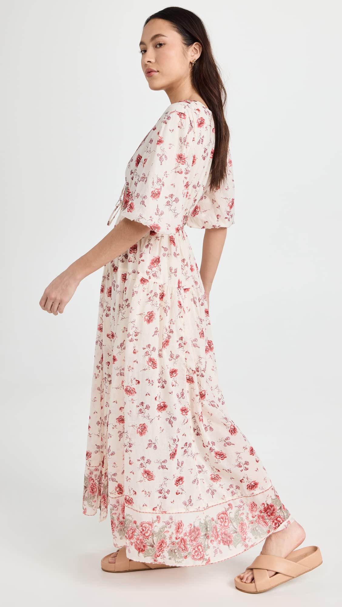 Free People Women's Lysette Floral Maxi Dress - Boho Summer Beach Dress for Vacation, Wedding & Casual Outings