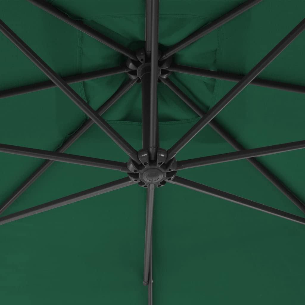vidaXL Cantilever Garden Parasol - 10 ft Outdoor Patio Umbrella with Tilt Function, UV Protection Sunshade for Deck, Poolside, and Backyard Relaxation