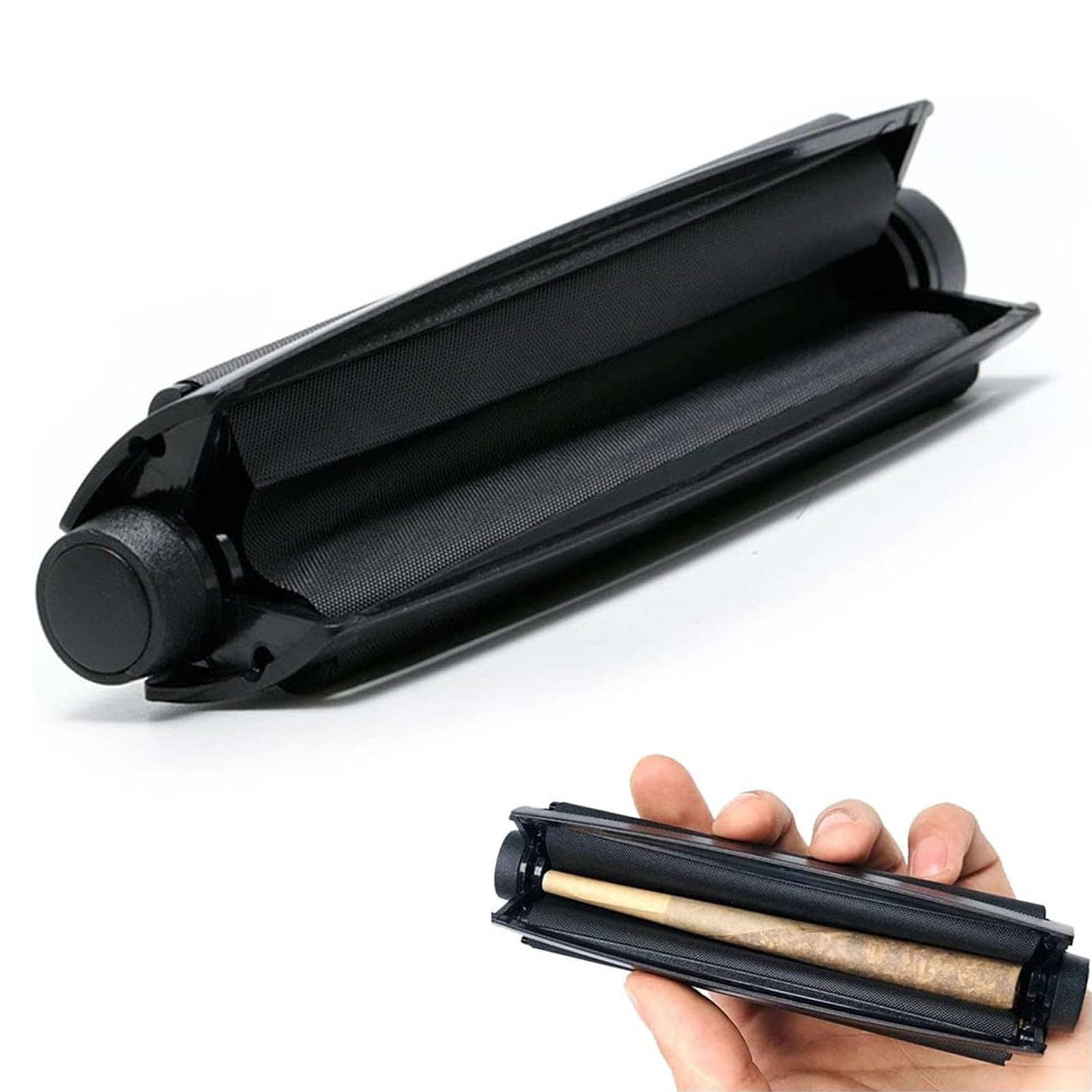 110mm Black Plastic Cigarette Rolling Machine - Cone Roller for Perfect Handmade Cigarettes | Ideal for Travel, Parties & DIY Tobacco Enthusiasts