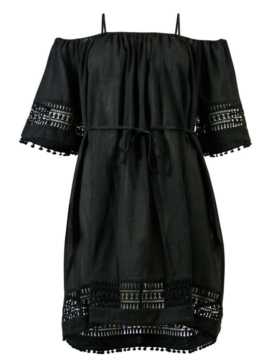 Seafolly Black Beach Dress Botanica - Stylish Floral Print Cover Up for Women | Perfect for Poolside, Vacation & Summer Outfits