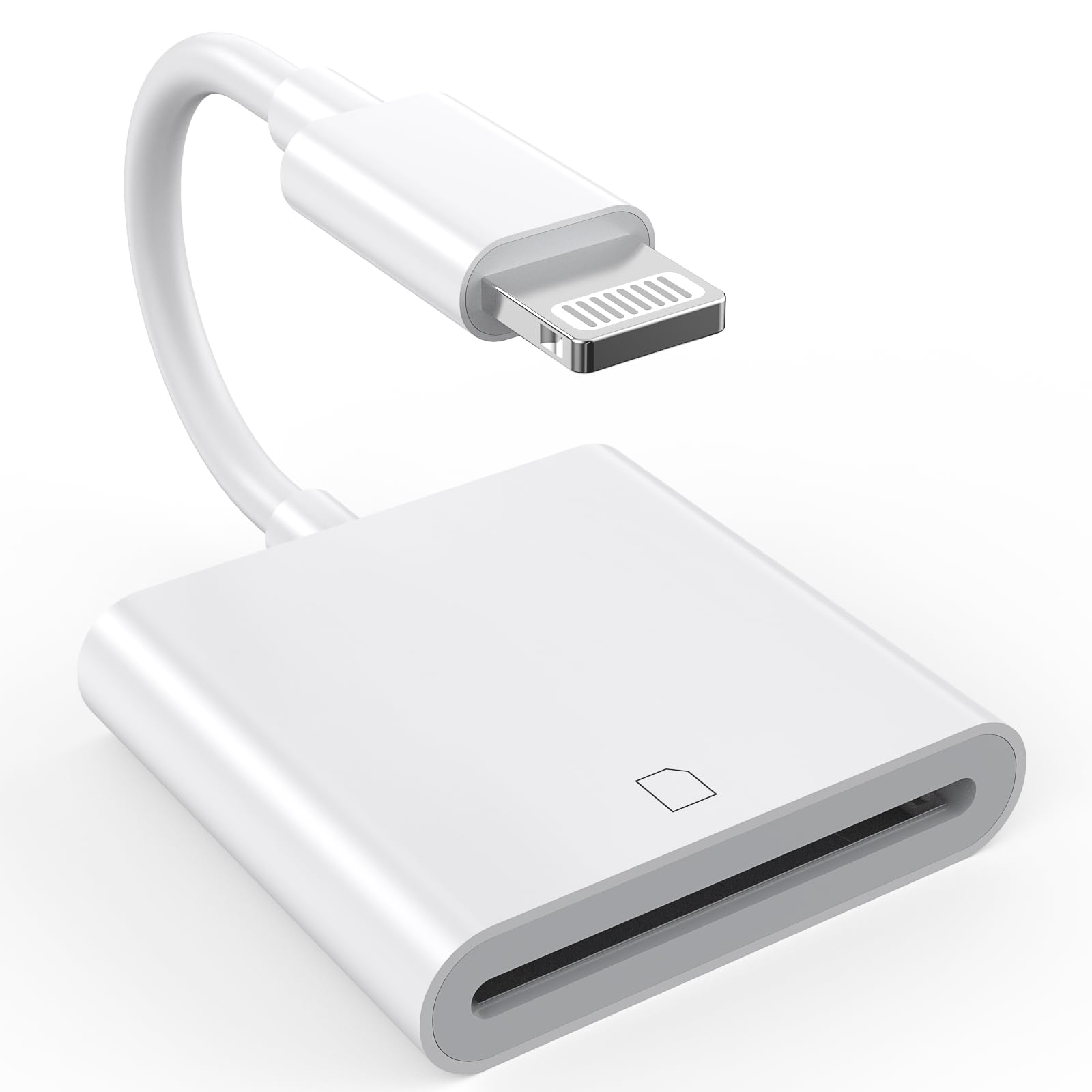 Apple MFi Certified Lightning to SD Card Reader for iPhone & iPad - Plug & Play SD Memory Card Adapter for iPhone 14/13/12/11/XS/XR/X/8/7 & iPad - Perfect for Viewing Trail Camera Photos & Transferring Files On The Go