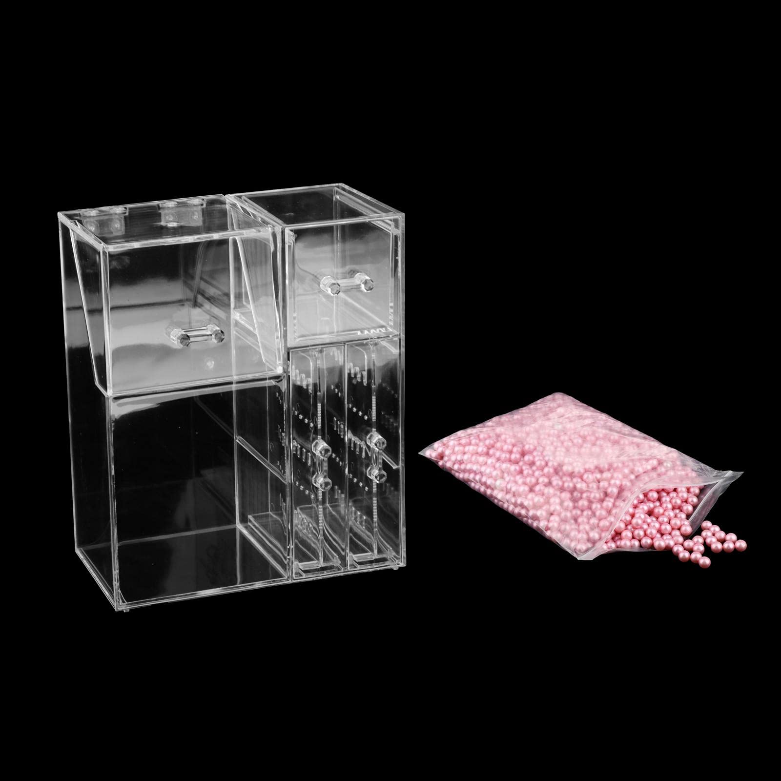 UBERSWEET® Waterproof Acrylic Makeup Brush Holder - Cosmetic Organizer for Brushes, Eyeliners & Beauty Tools | Perfect for Vanity, Bathroom & Travel Storage