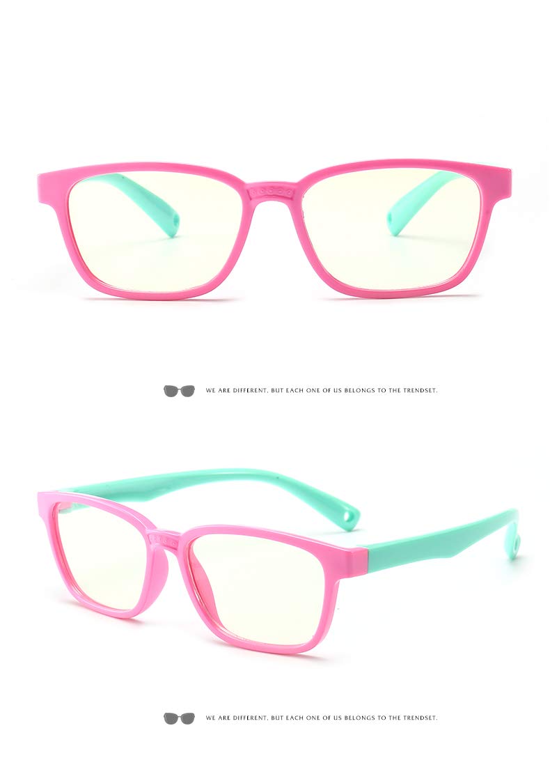 Blue Light Blocking Glasses for Kids - Anti Eye Strain Computer & Gaming Glasses for Children - Perfect for Online Classes, Video Games & Screen Time Protection