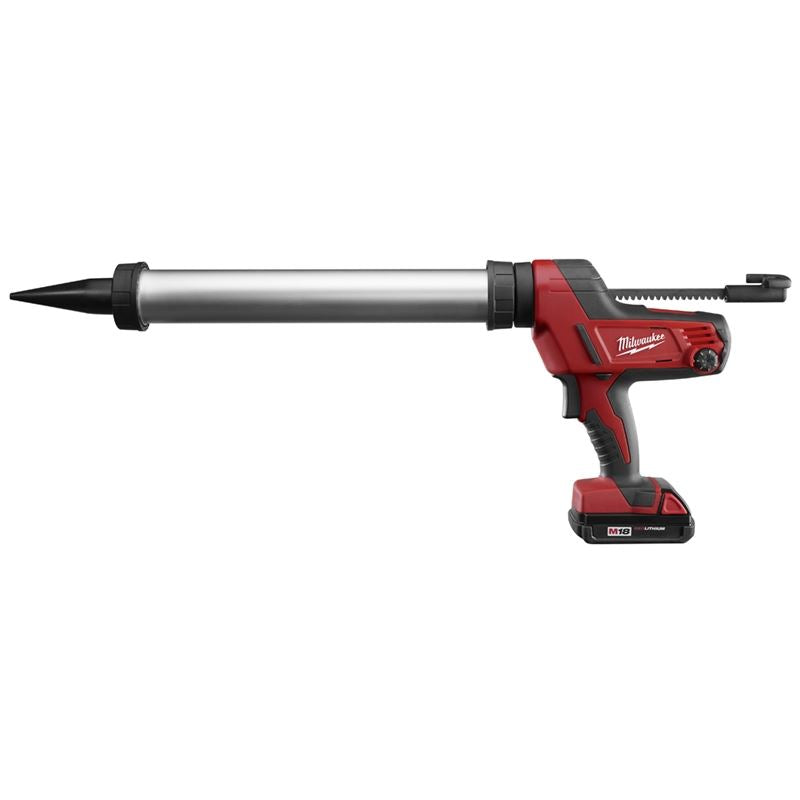 M18 18V Lithium-Ion Cordless 20 oz Sausage Style Caulk & Adhesive Gun Kit (2642-21CT) - Perfect for Construction, Home Repairs, and DIY Projects