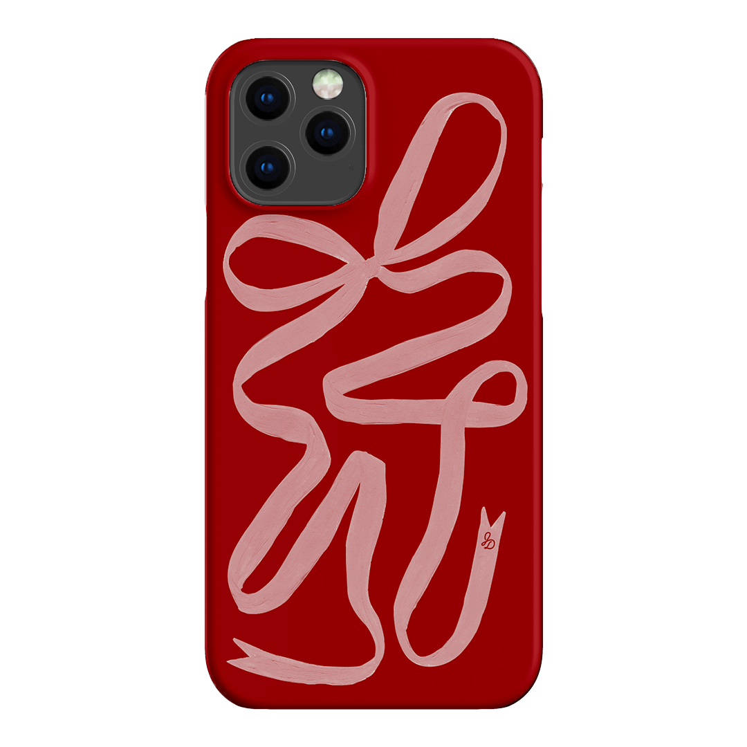 Cupid's Bow Ribbon Phone Case for iPhone & Samsung - Elegant Valentine's Day Gift for Her, Romantic Couple Accessory | Perfect for Dating, Anniversaries & Special Occasions