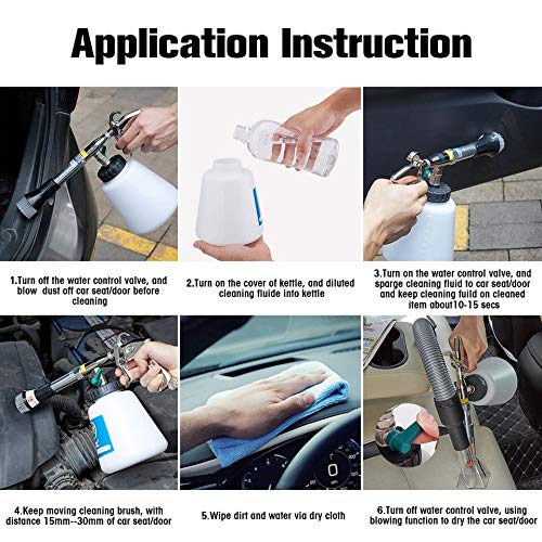High Pressure Tornado Cleaning Gun for Car Washing - 3000PSI Electric Power Washer with 20ft Hose & Adjustable Nozzle - Perfect for Auto Detailing, Driveway Cleaning, and Outdoor Equipment Maintenance