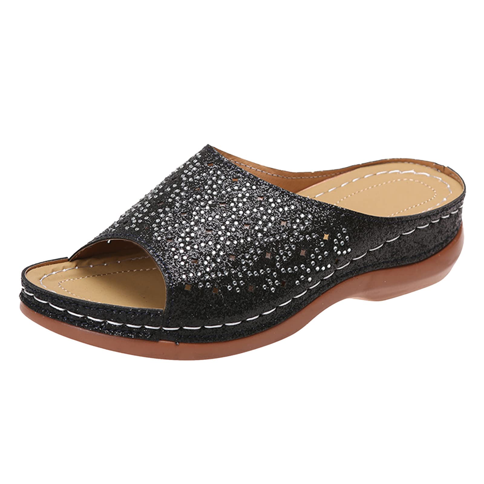 Women's Summer Flip Flops with Adjustable Buckle Strap - Comfortable House Sandals for Women Size 6 | Perfect for Beach, Poolside & Indoor Wear