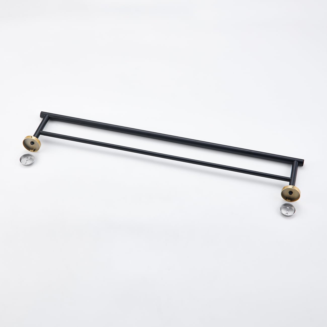 Miyili 30-Inch Double Towel Bar - SUS 304 Stainless Steel Bathroom Towel Rack Holder - Wall Mount Black & Gold (A01BG75B) - Perfect for Bathroom, Spa, and Hotel Decor