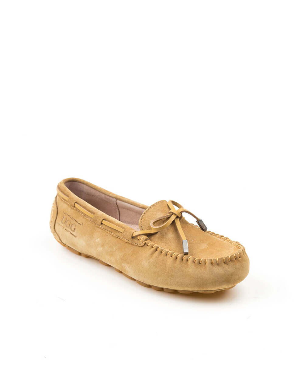 Women's UGG Summer Moccasin Slippers - Comfortable Soft Sheepskin Indoor/Outdoor House Shoes for Women - Perfect for Home, Travel & Relaxation