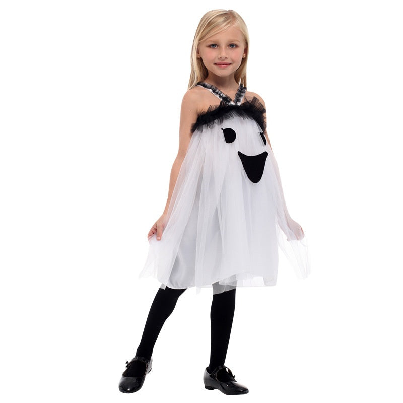 White Hooded Ghost Costume for Halloween - Spooky Dress for Women & Girls - Perfect for Halloween Parties & Trick or Treating