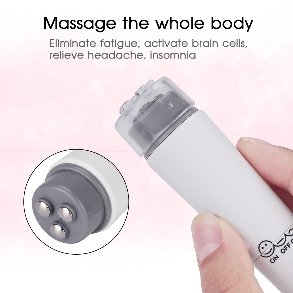 Electric Eye Massager for Dark Circles & Puffiness - Anti-Aging Facial Device with 4 Replaceable Heads | Relieve Eye Strain, Reduce Wrinkles | Perfect for Home Spa, Office Relaxation & Travel Self-Care