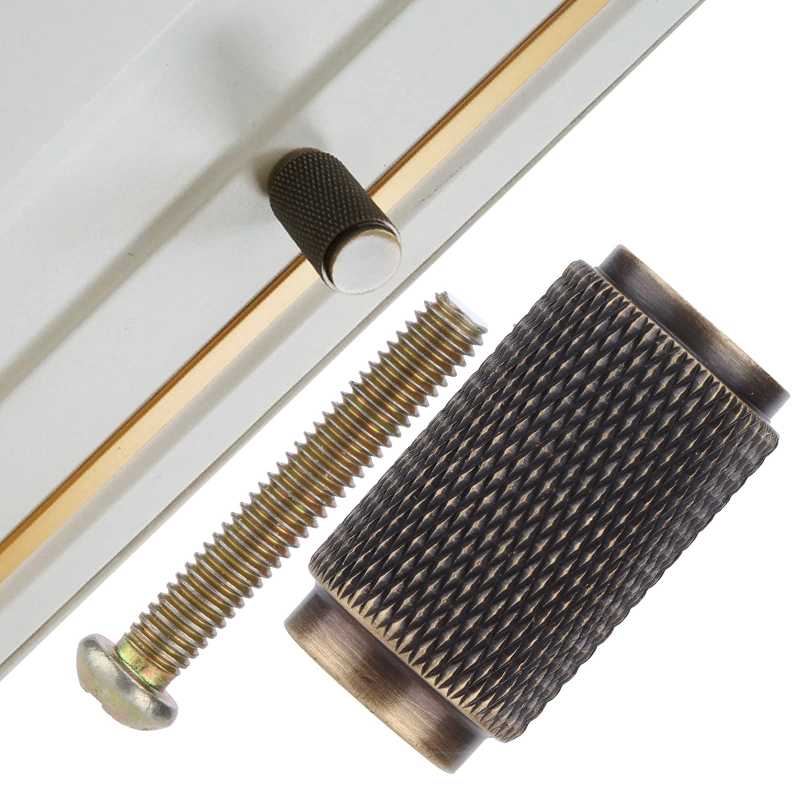Luxury Brass Cabinet Handles & Drawer Pulls - Easy to Install Wardrobe Knobs for Dressers, Doors & Furniture (Perfect for Home Decor & DIY Cabinet Upgrades)