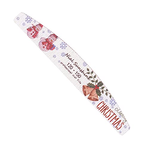 Washable Christmas Nail Files - Printed Crystal Manicure Tools for Natural Nails | Perfect for Holiday Nail Art & DIY Gifts