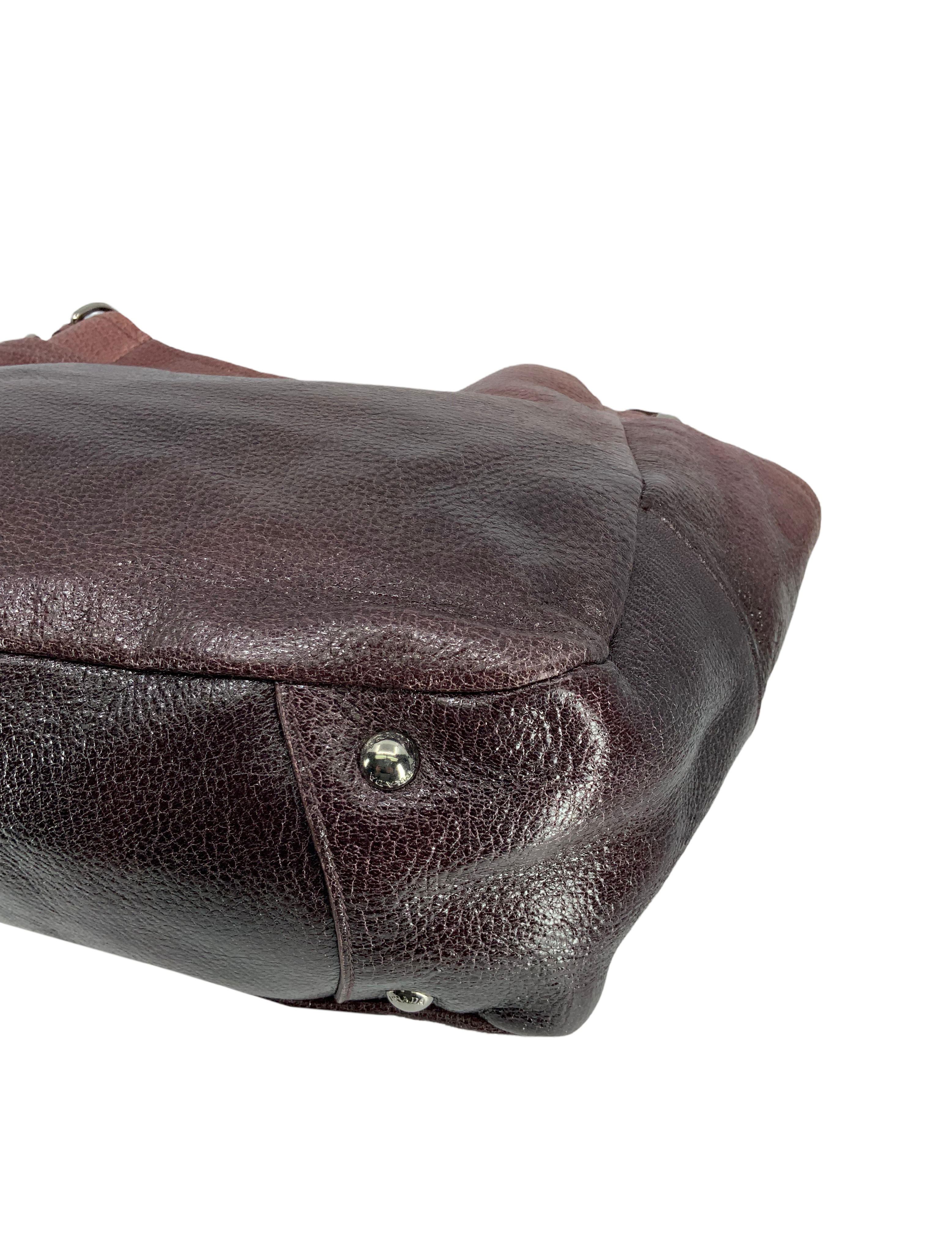 Prada Lux Chain Ombre Leather Side Pocket Hobo Bag - Women's Designer Shoulder Purse for Work, Travel & Evening Out