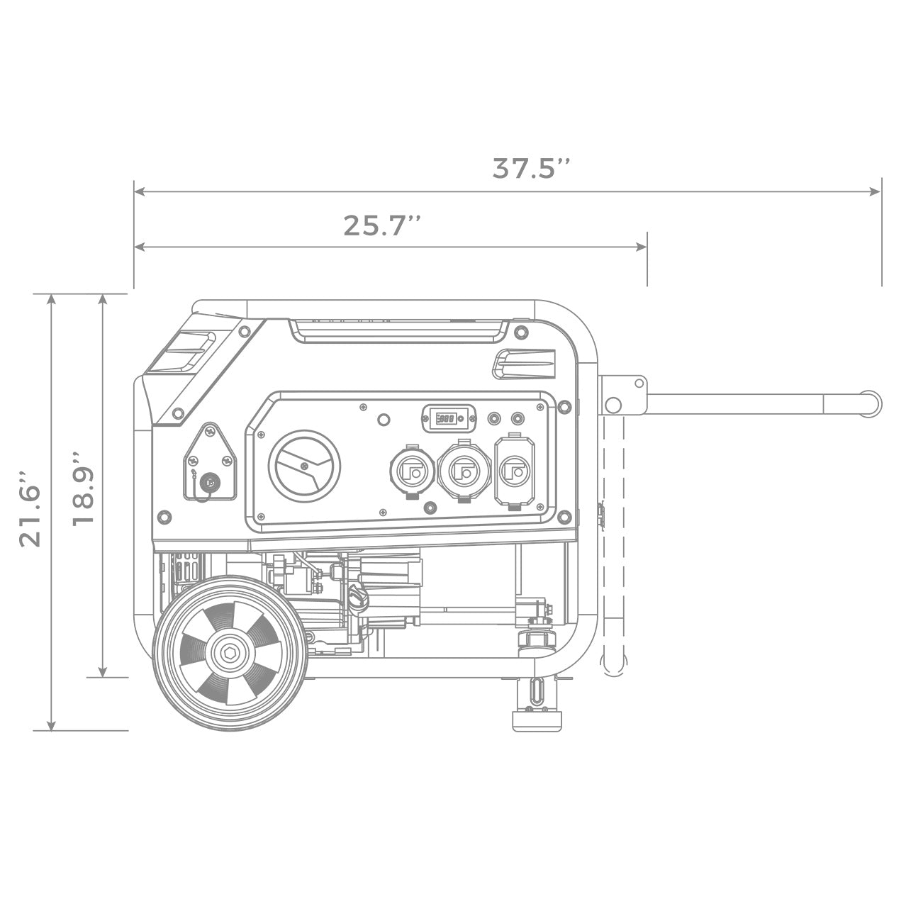 3650W Dual Fuel Portable Generator with Recoil Start - Perfect for Camping, Home Backup & Outdoor Power Needs