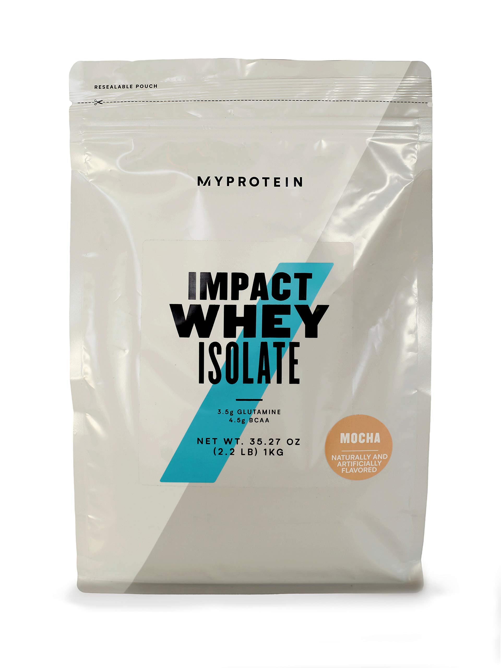 Myprotein® Impact Whey Isolate Protein Powder - Mocha Flavor, 2.2 Lb (40 Servings) | High Protein Supplement for Muscle Recovery & Post-Workout Nutrition