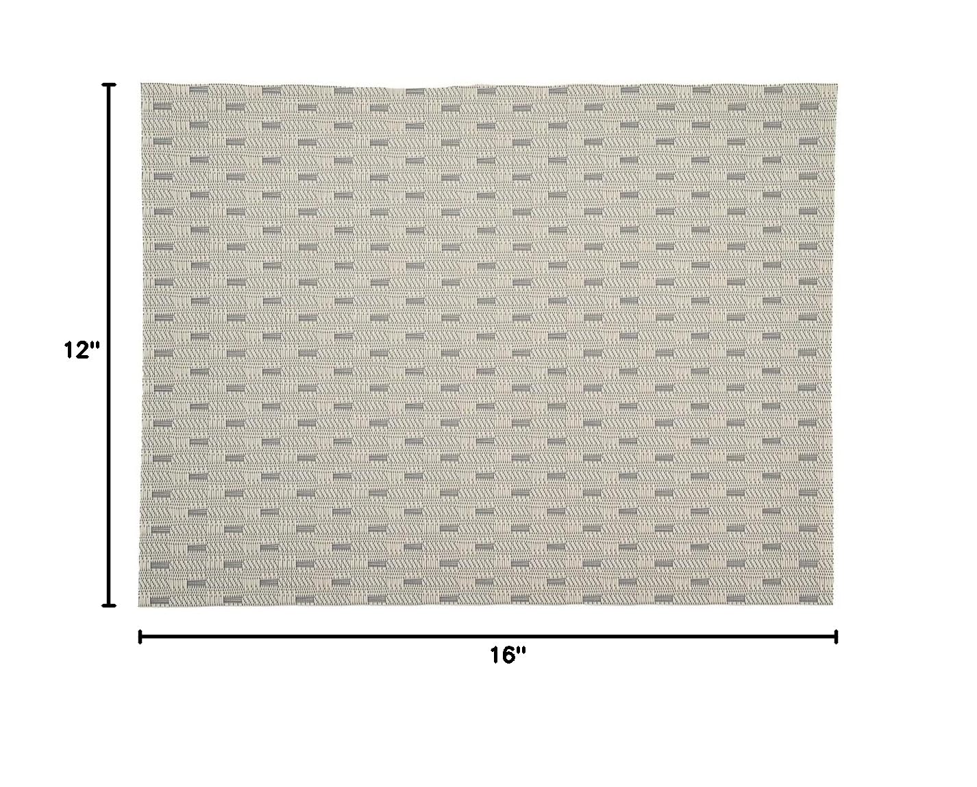 Restaurantware Speculo 16x12 Inch Woven Vinyl Placemats Set of 6 - Stain-Resistant, Easy Clean Rectangle Table Mats for Dining Room, Kitchen, Restaurant & Home Decor | Perfect for Everyday Meals, Dinner Parties & Holiday Gatherings