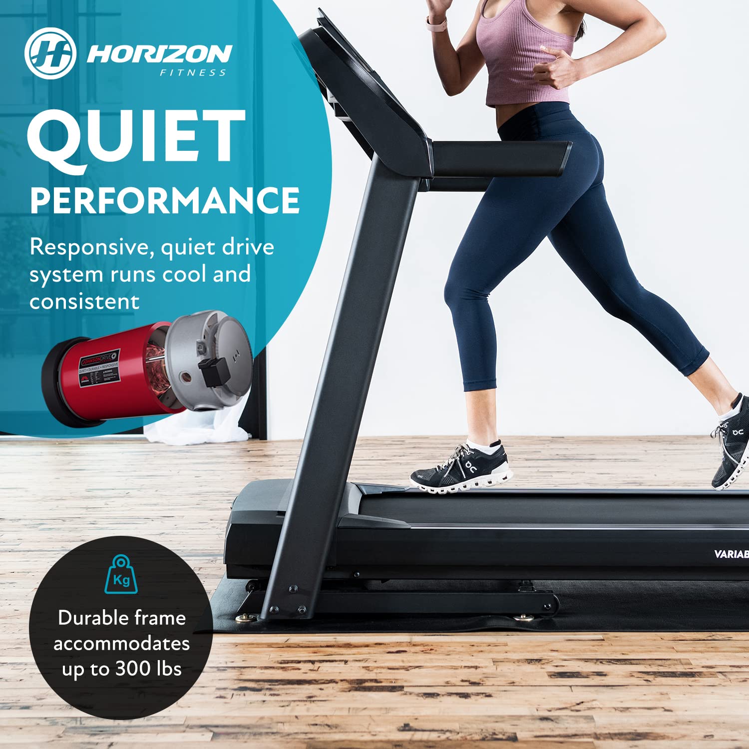 Horizon Fitness Folding Treadmill - Compact Home Gym Equipment for Running & Walking | Perfect for Small Spaces & Apartment Workouts