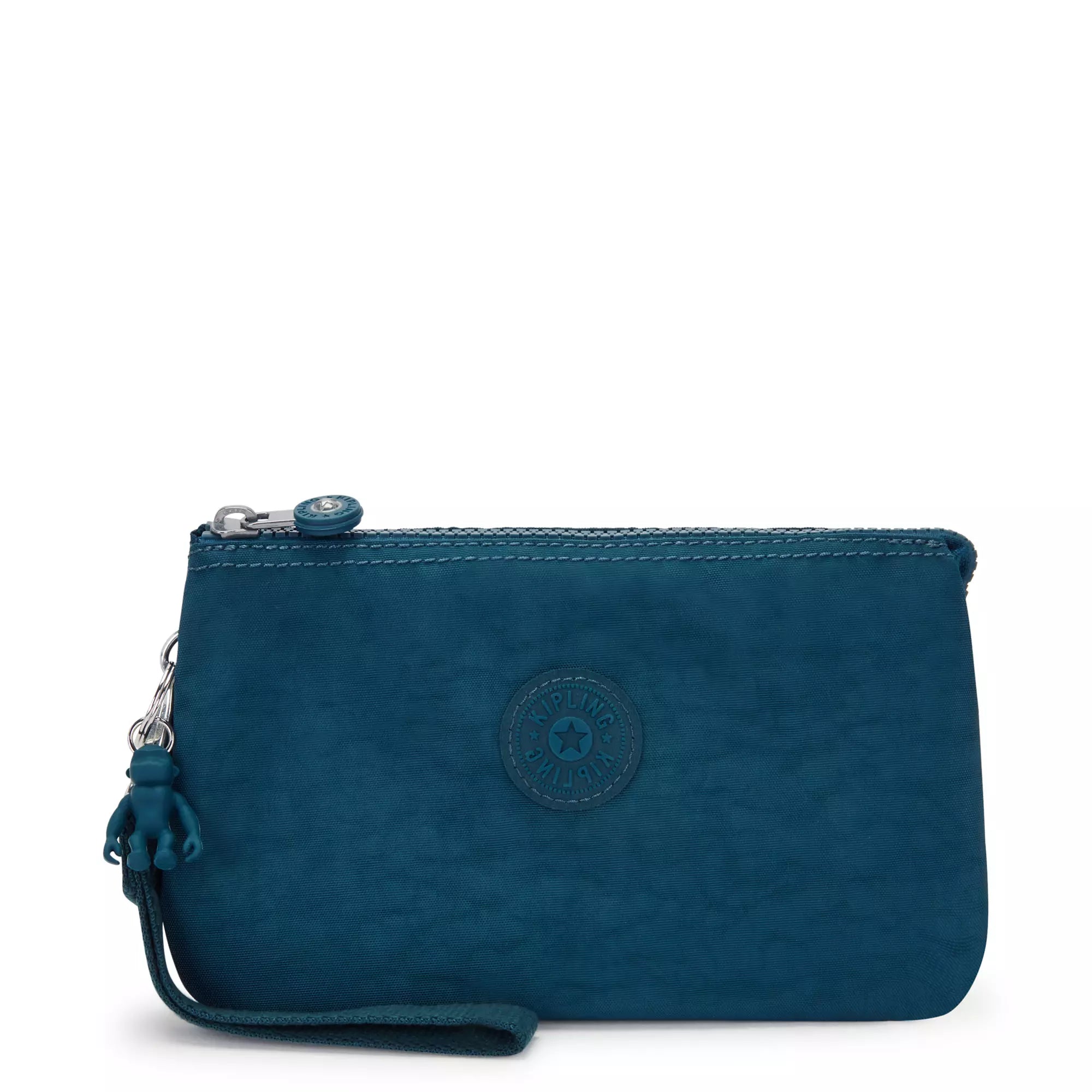 Kipling Creativity Extra Large Wristlet Wallet - Cosmic Emerald Green Crossbody Bag for Women | Perfect for Travel, Shopping & Everyday Use