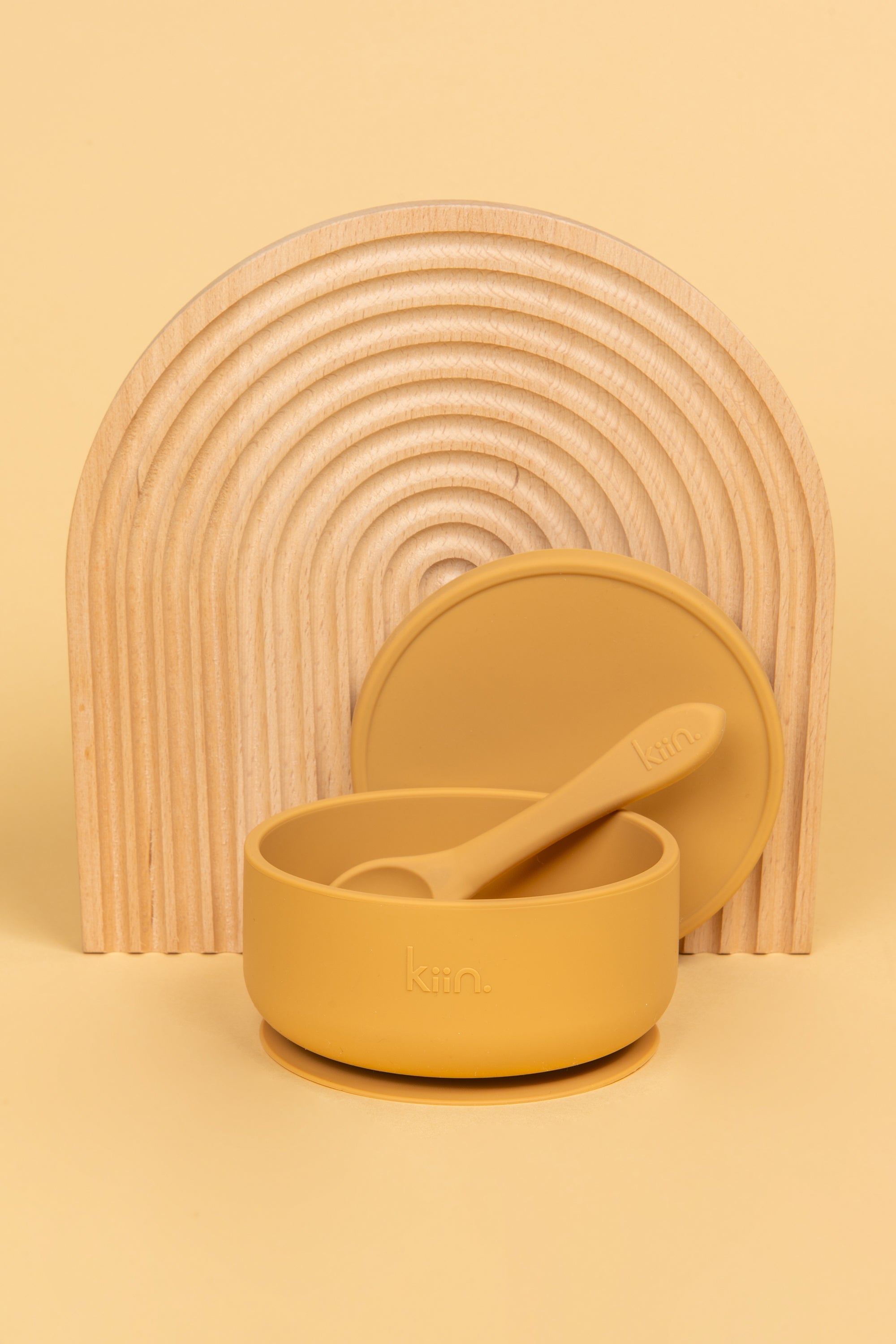 Kiin Silicone Suction Bowl with Lid & Spoon Set - Non-Slip Baby Feeding Bowl for Toddlers - Perfect for High Chairs, Travel & Mess-Free Meals