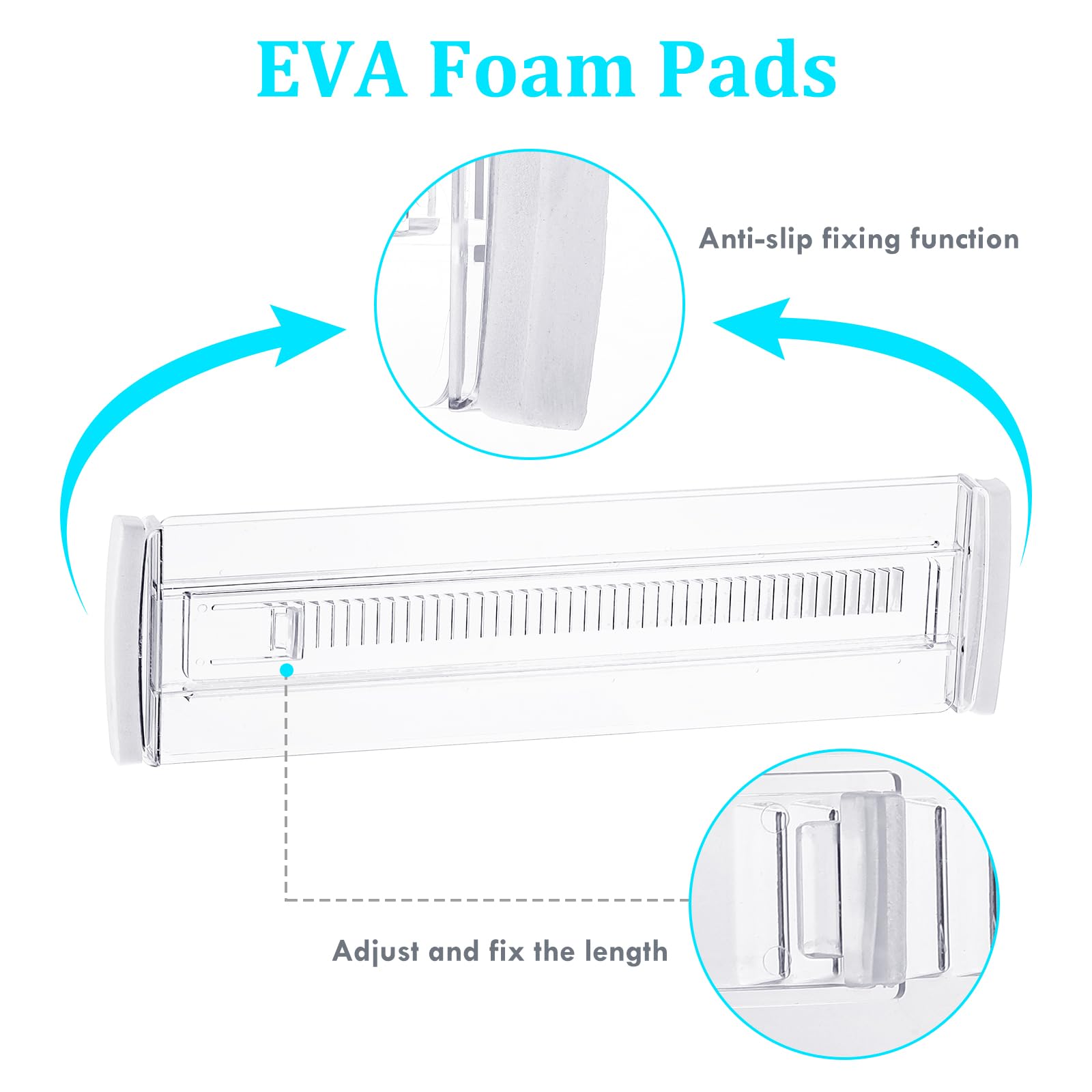 Adjustable Drawer Dividers 4 Pack - Expandable from 11.3 to 20 Inches, 3.2
