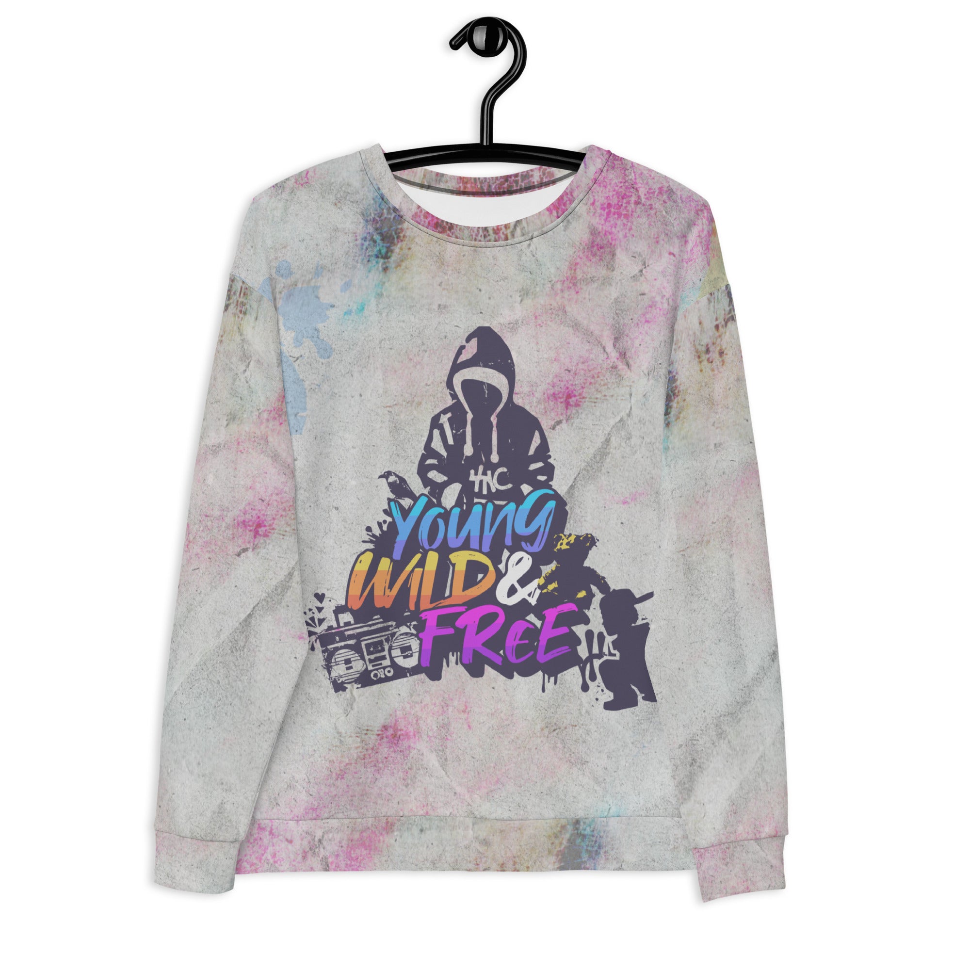 Young Wild Free Unisex Sweatshirt - Trendy Oversized Pullover for Men & Women | Perfect for Streetwear, Casual Outfits & Loungewear
