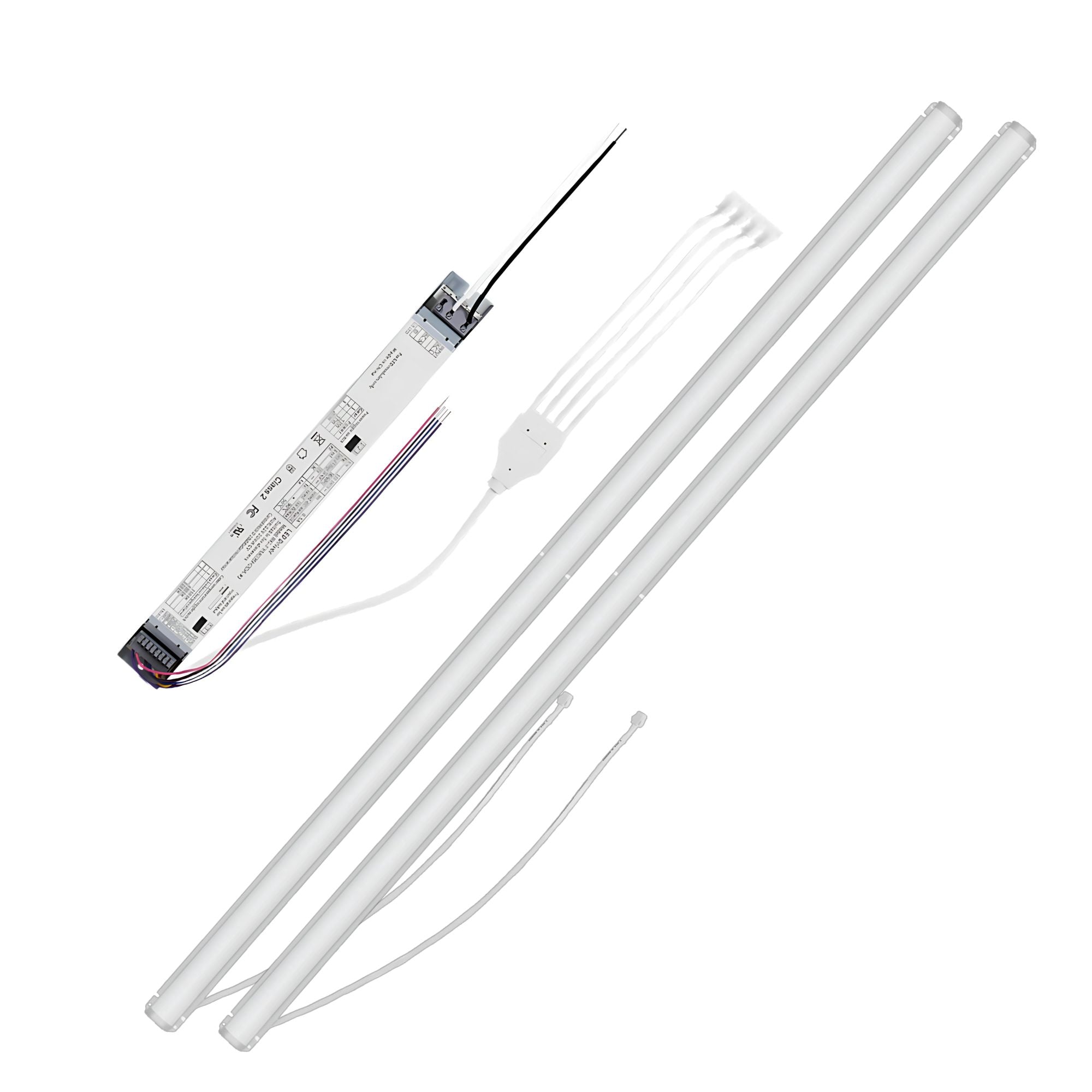 4ft Magnetic Linear Retrofit Kit - 3200/4800/6400 Lumens LED Light - 35K/40K/50K Color Temperature - 120-347V Voltage - Perfect for Warehouse, Garage & Commercial Lighting