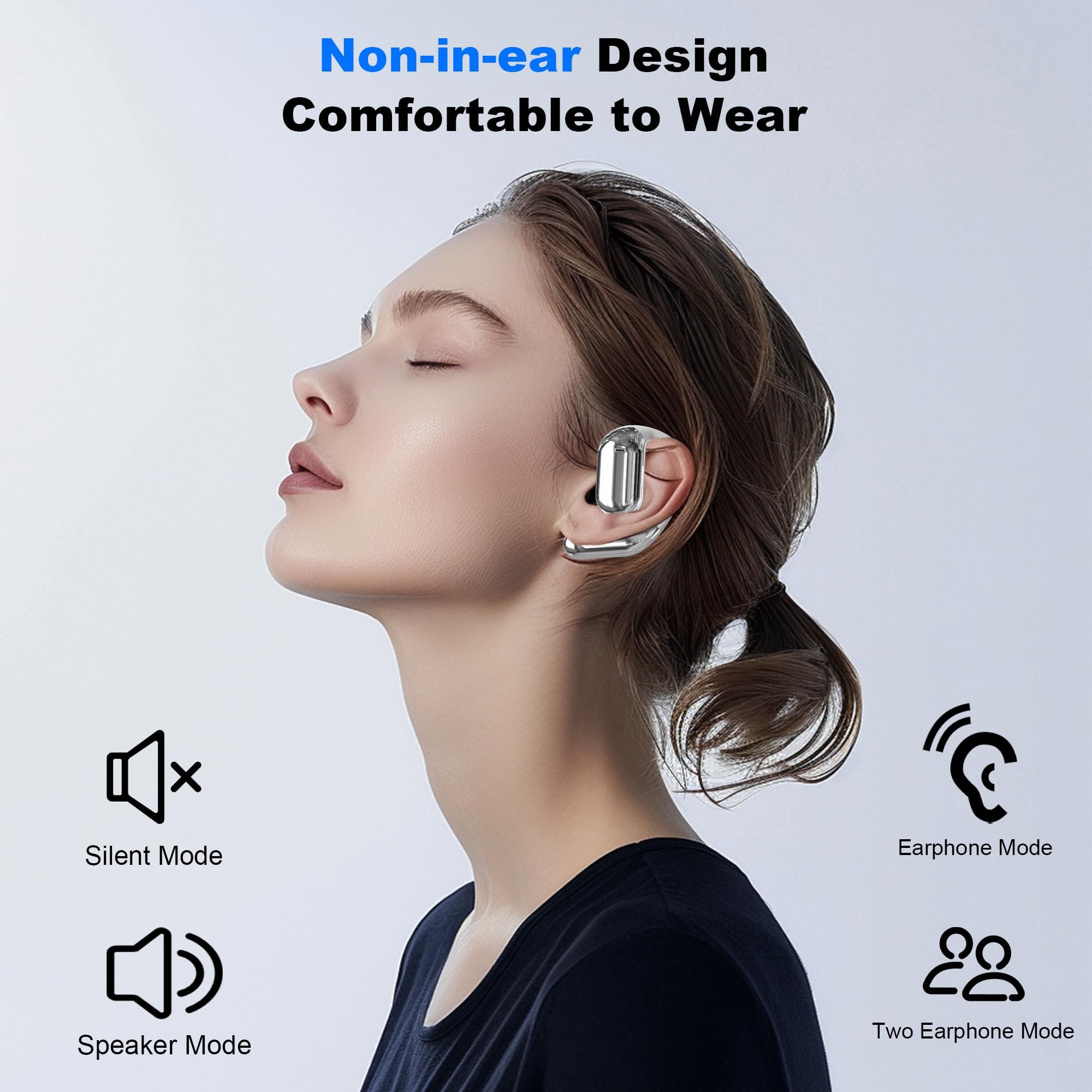 Wireless Earbuds with Real-Time AI Translation | 3-in-1 Language Translator Headphones | HD Sound & Long Battery Life | Perfect for Business Meetings, Language Learning & International Travel | No Subscription Fee | Black