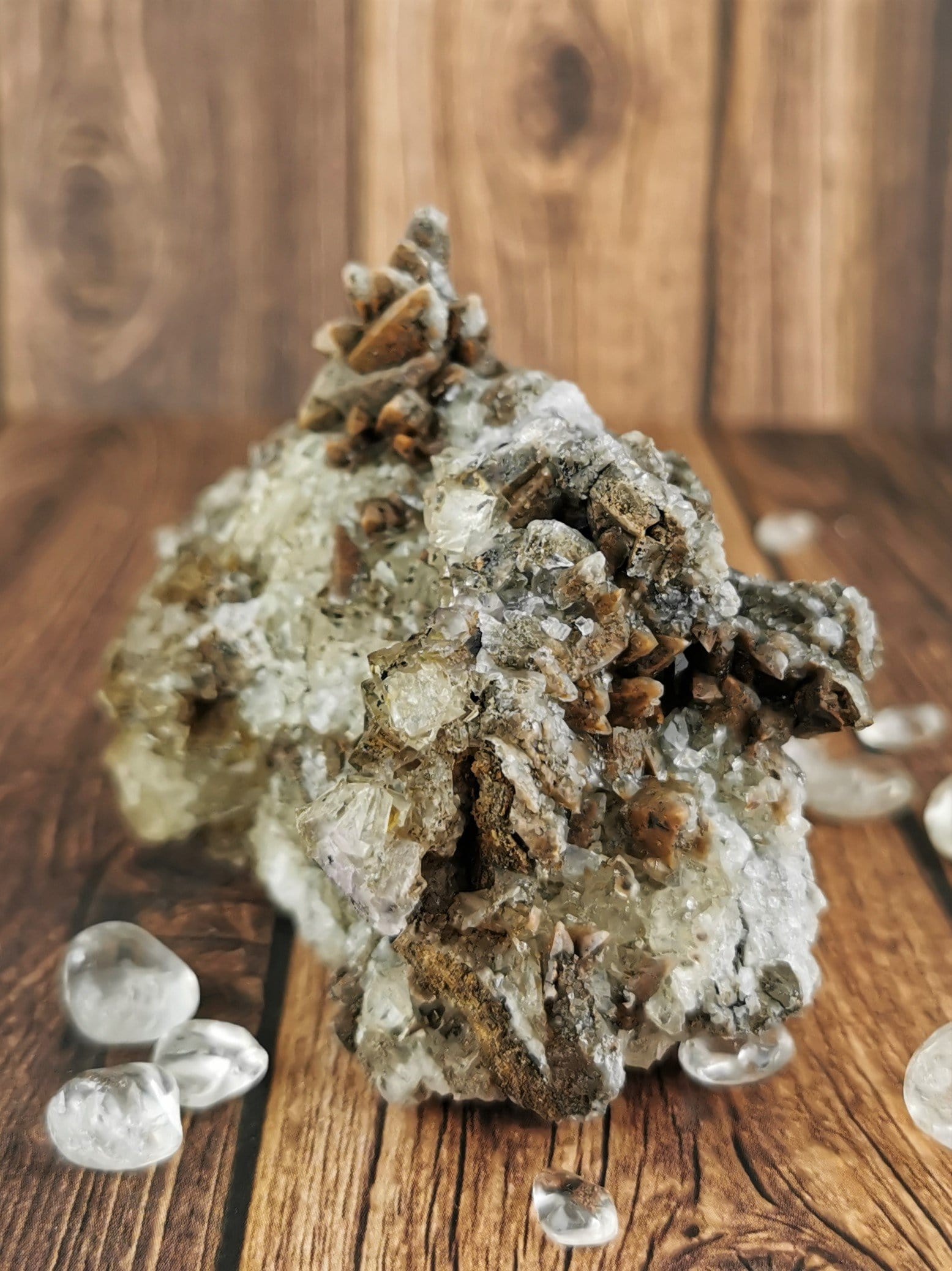 Natural Dogtooth Calcite Crystal Specimen - Healing Stone for Meditation, Energy Work & Home Decor