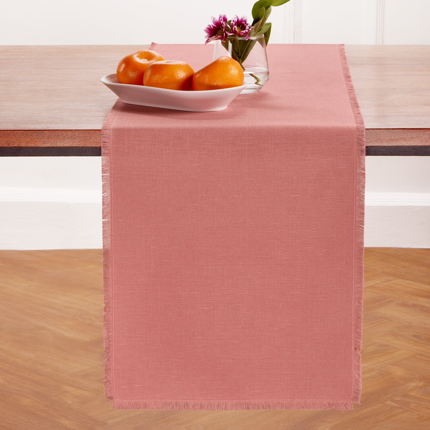 Elegant Fringe Table Runner for Dining Room Decor - Perfect for Weddings, Parties, and Home Decor | Washable & Durable Lace Trim Table Cover