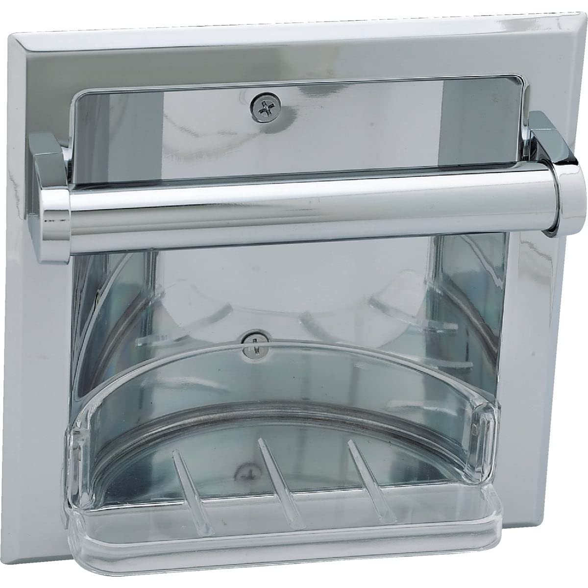 Home Impressions Vista Recessed Soap Dish & Toilet Paper Holder Set - Bathroom Wall Mount Organizer for Soap & Tissue - Perfect for Modern Bathrooms, Showers, and Powder Rooms