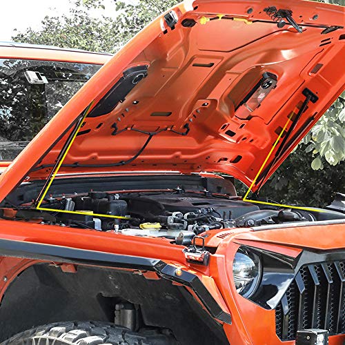 Jeep Wrangler JL Hood Lift Supports (2018-2020) - Heavy Duty Shock Struts & Dampers Replacement | Perfect for Off-Roading & Engine Maintenance