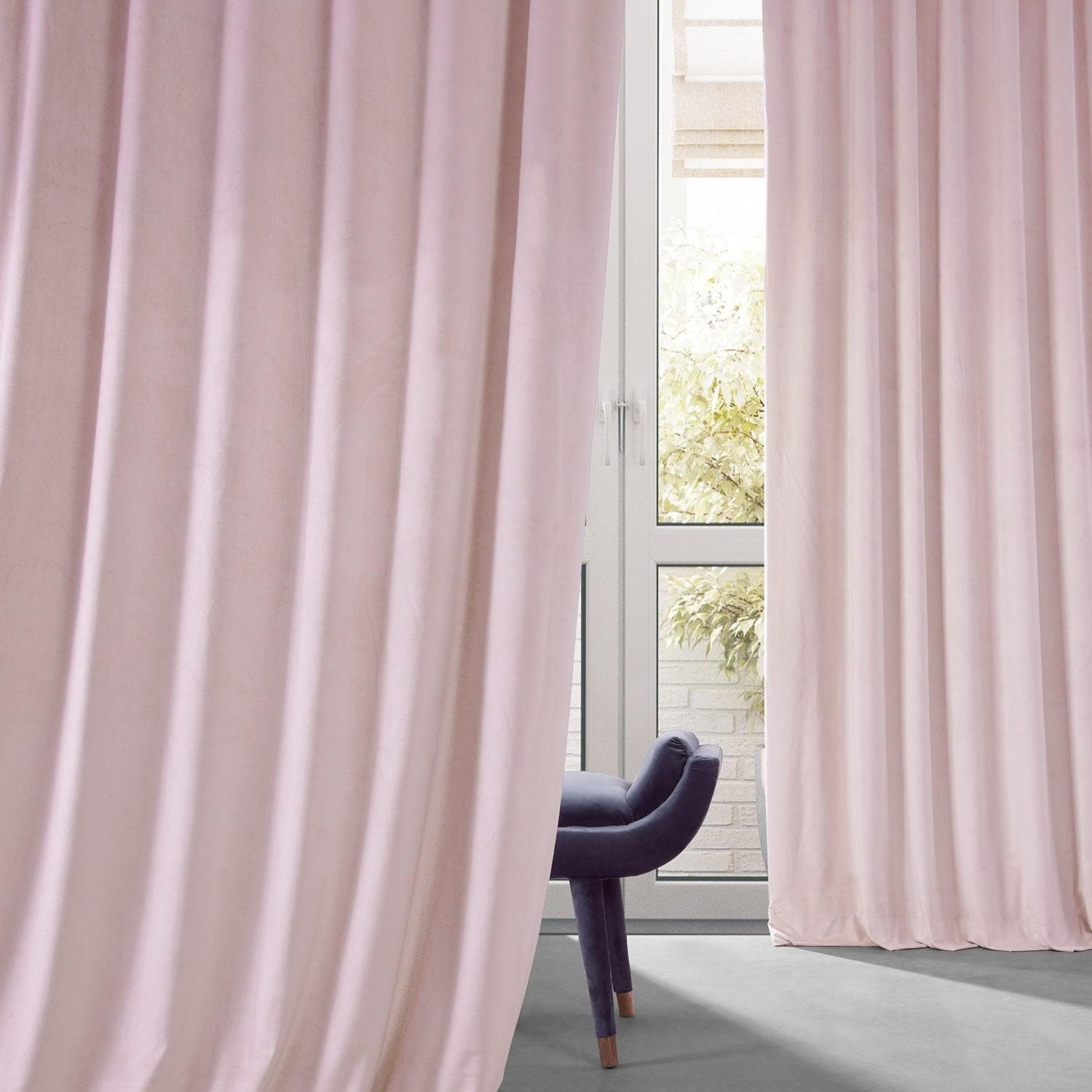 Luxury Rose Water Signature Plush Velvet Blackout Curtains for Bedroom & Living Room - Thermal Insulated Noise Reducing Drapes for Home, Hotel, and Office Decor