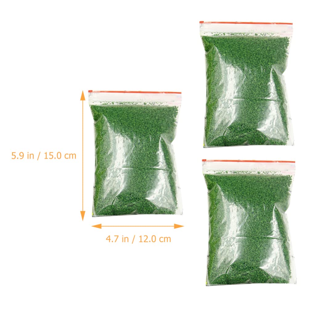 SEWACC 3 Pack Fake Grass Flocking Powder - Artificial Lawn Material for DIY Crafts, Dollhouse Decor, Flower Pot Embellishments & Phone Case Sponge - Realistic Botanical Powder for Miniature Scenes & Handmade Projects