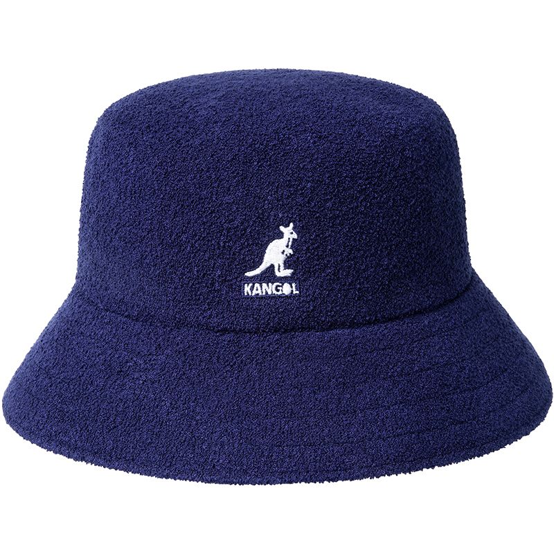 Kangol Bermuda Bucket Hat - Navy Blue Classic Cotton Bucket Hat for Men & Women | Beach, Outdoor, Summer Fashion Accessory