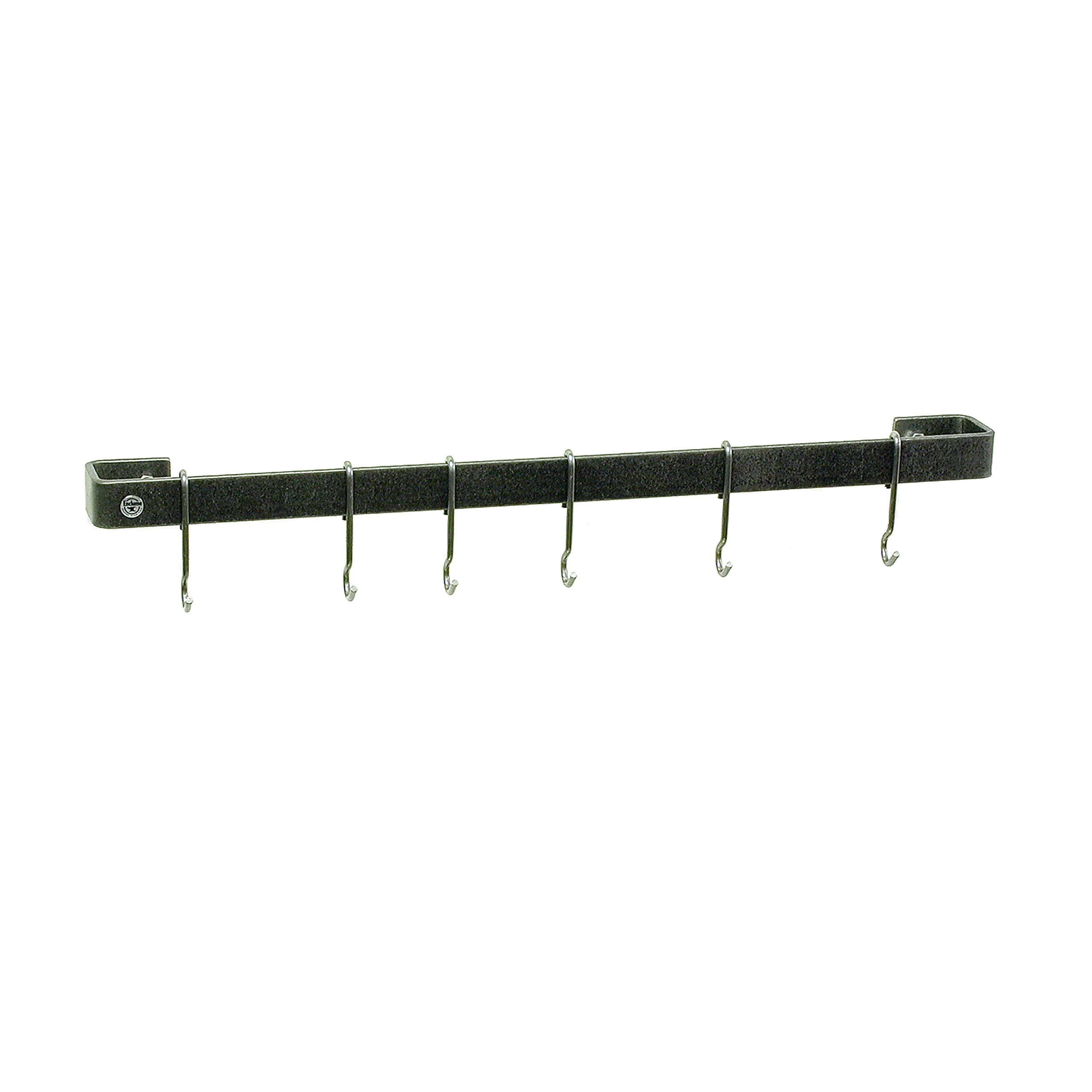 Enclume Premier 30-Inch Hammered Steel Wall Mounted Pot Rack & Utensil Organizer - Perfect for Kitchen Storage, Space Saving, and Stylish Home Decor