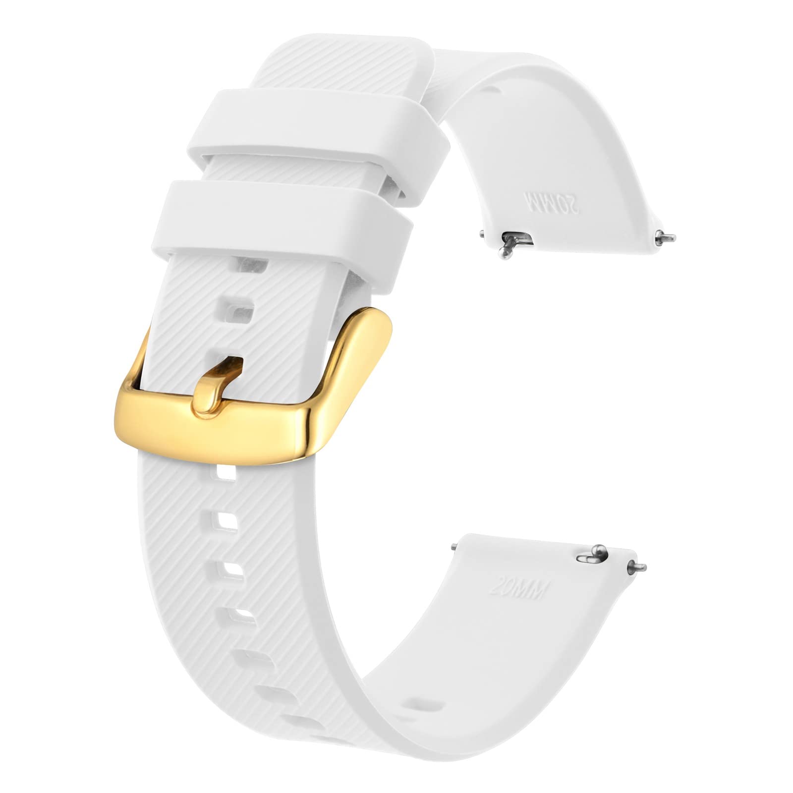 BISONSTRAP Quick Release Silicone Watch Band - 18mm 19mm 20mm 21mm 22mm Durable Waterproof Strap for Men & Women - Perfect for Sports, Swimming & Everyday Wear