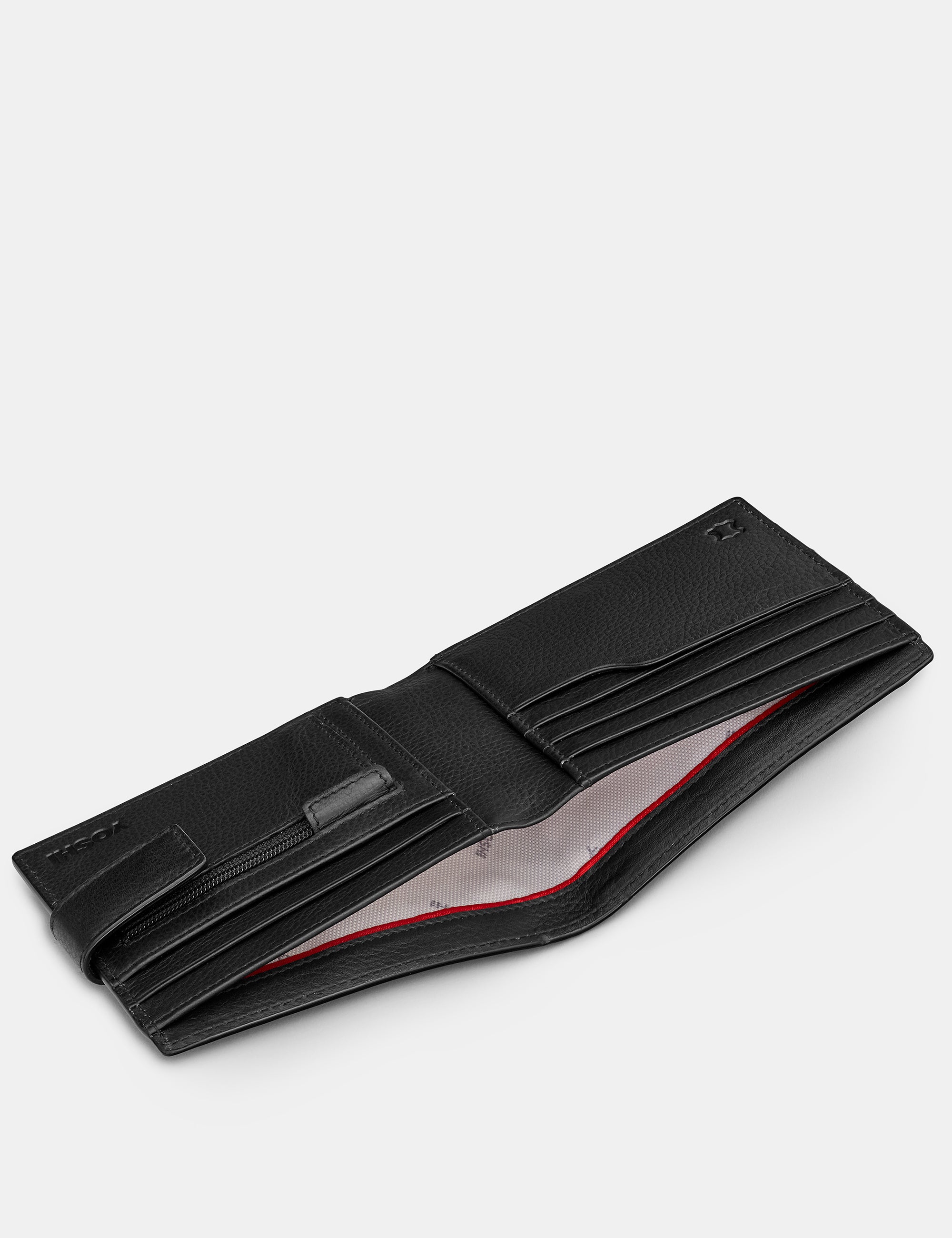 Premium Two-Fold Black Leather Wallet with RFID Protection - Slim & Stylish for Men - Perfect for Everyday Use, Travel, and Business