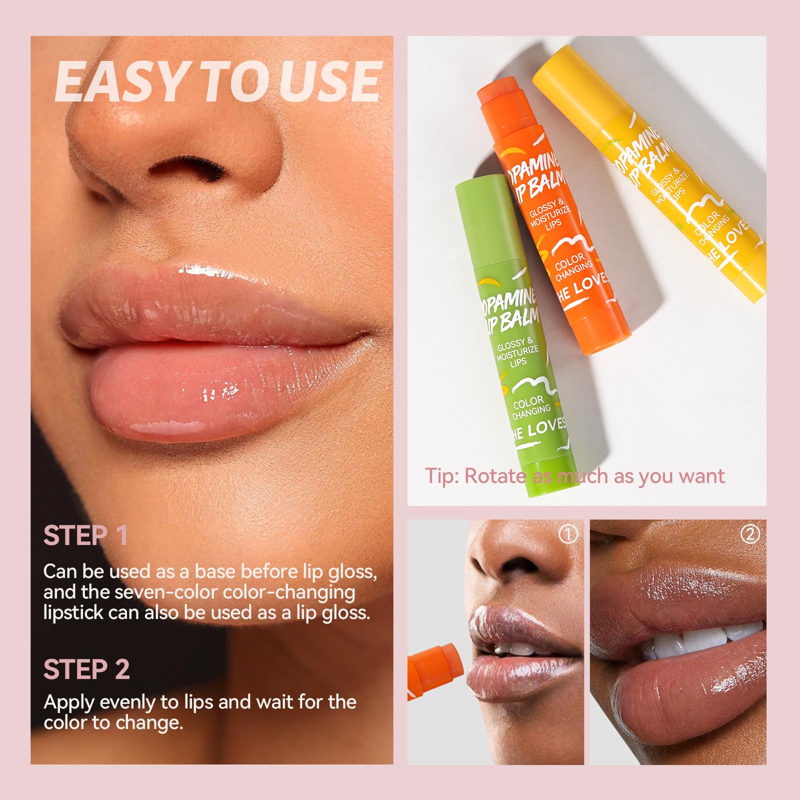 8PCS Tinted Lip Balm with Vaseline - 8 Colored Hydrating Lip Balm Set for Women, Natural Plumping Lip Care, Moisturizing Lip Tint & Soft Chapstick Pack | Perfect for Daily Use, Makeup Gifts & Travel Essentials