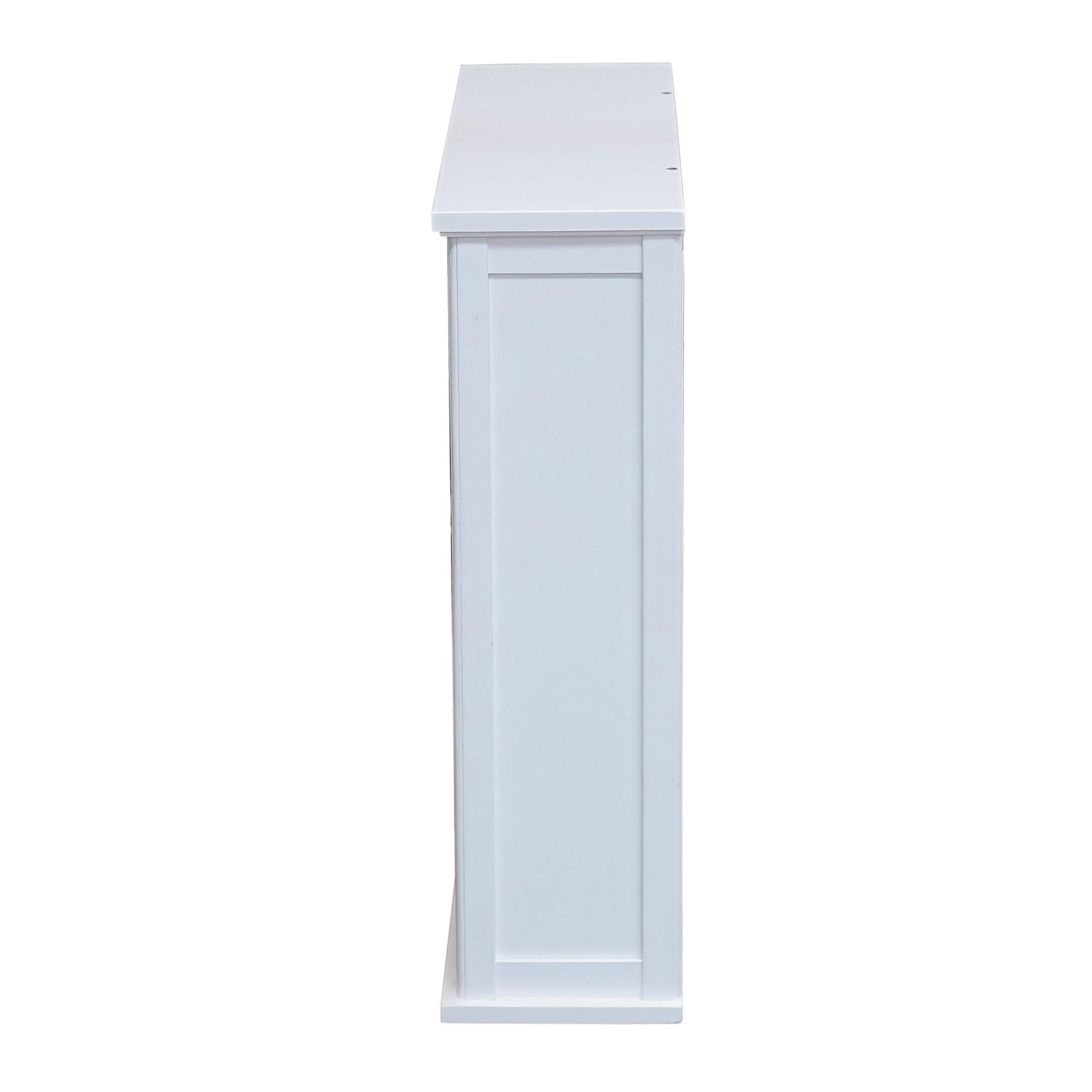 Alaterre Dorset Wall Mounted Bathroom Storage Cabinet with Glass Doors - White - 27