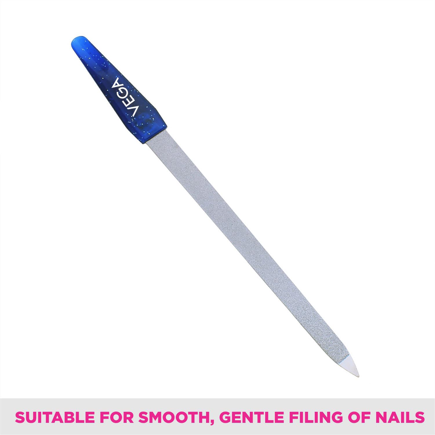Premium Vega Nail File - Large Professional Manicure & Pedicure Kit for Strong Natural Nails - Perfect for Home Salon, Travel & DIY Nail Care