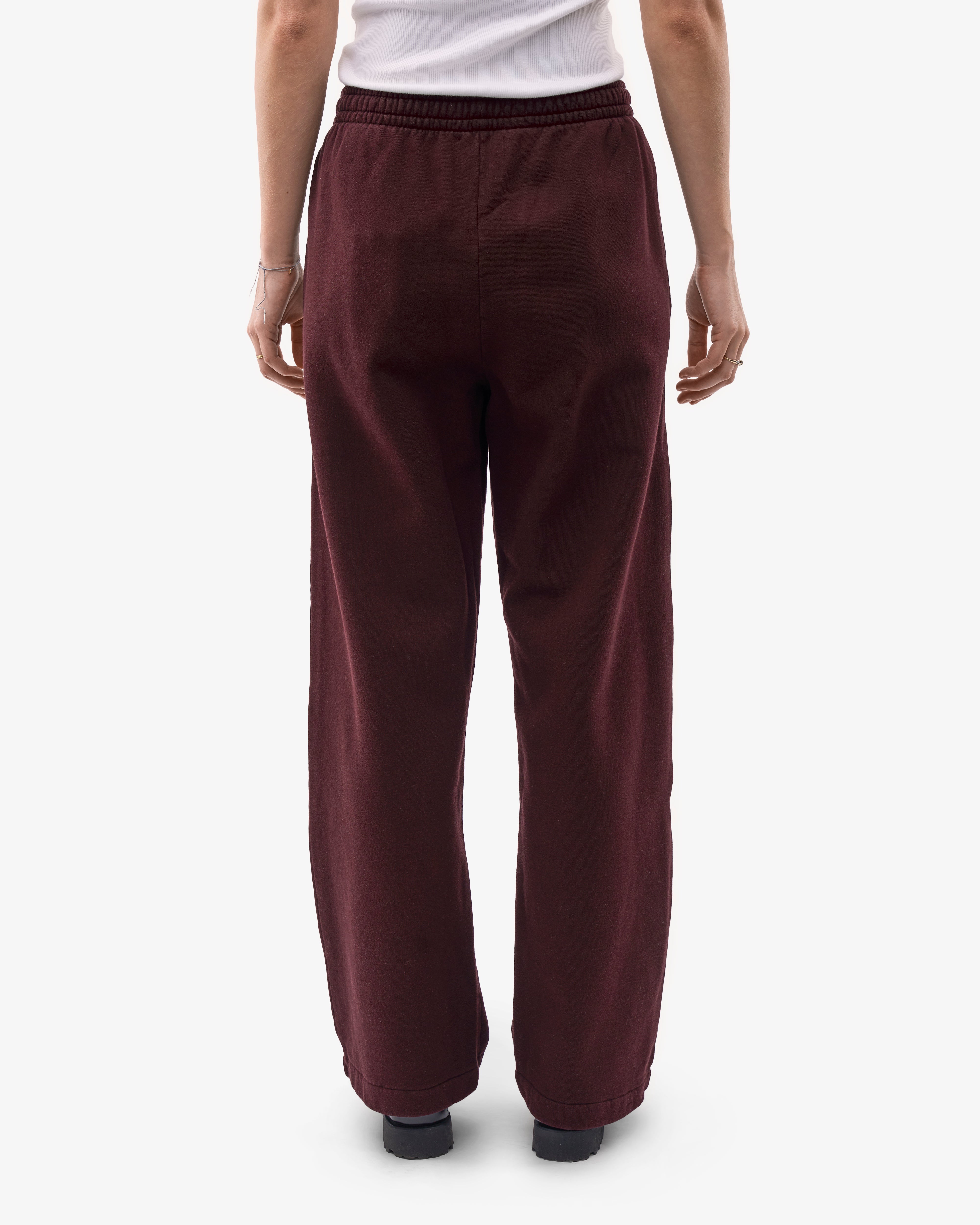 Organic Straight Leg Sweatpants for Women - Comfortable Oxblood Red Joggers | Lounge, Yoga & Casual Wear