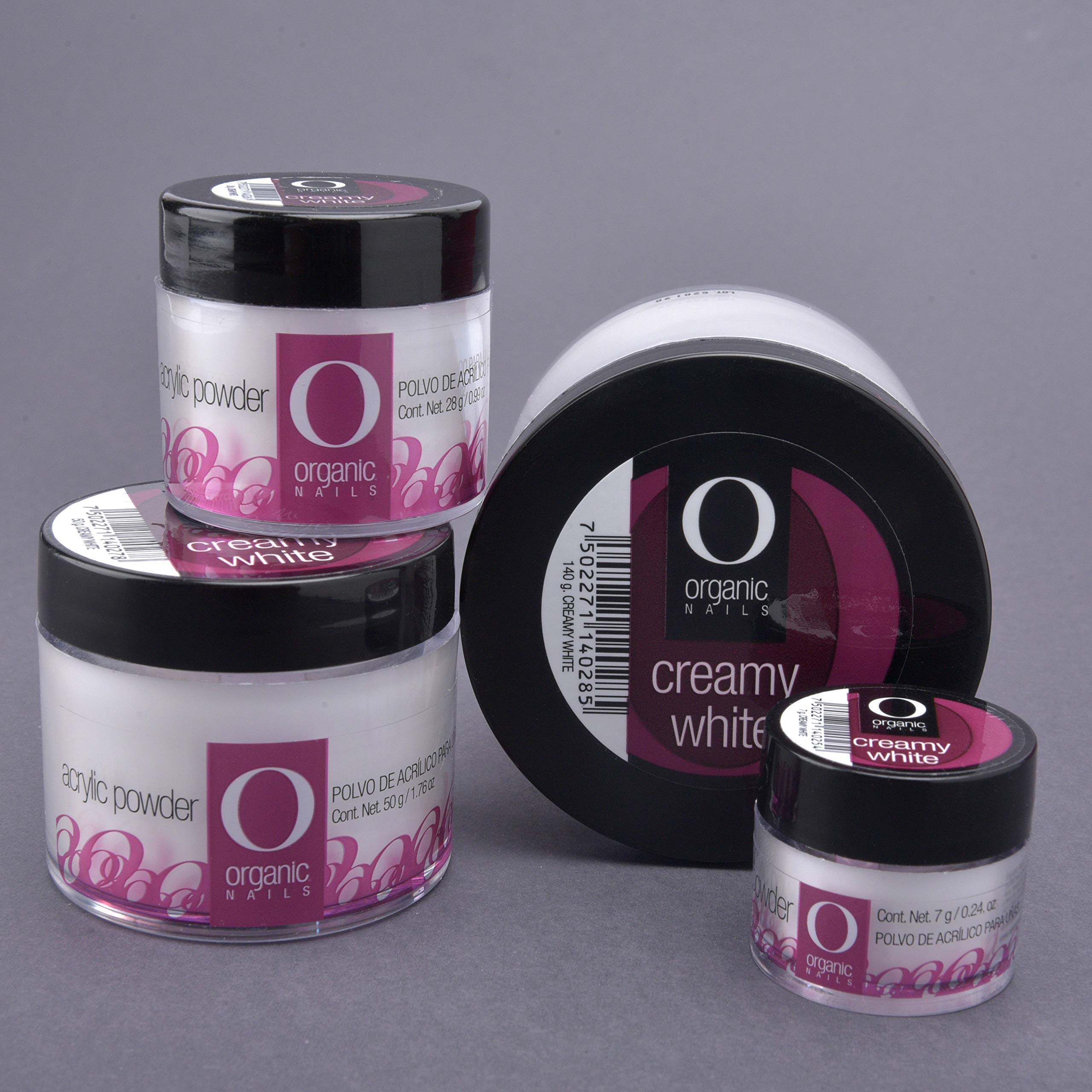 Organic Acrylic Nail Powder - Creamy White 28g | Professional Salon-Grade for DIY Manicures & Nail Extensions | Perfect for French Tips, Ombre Nails & Acrylic Overlays