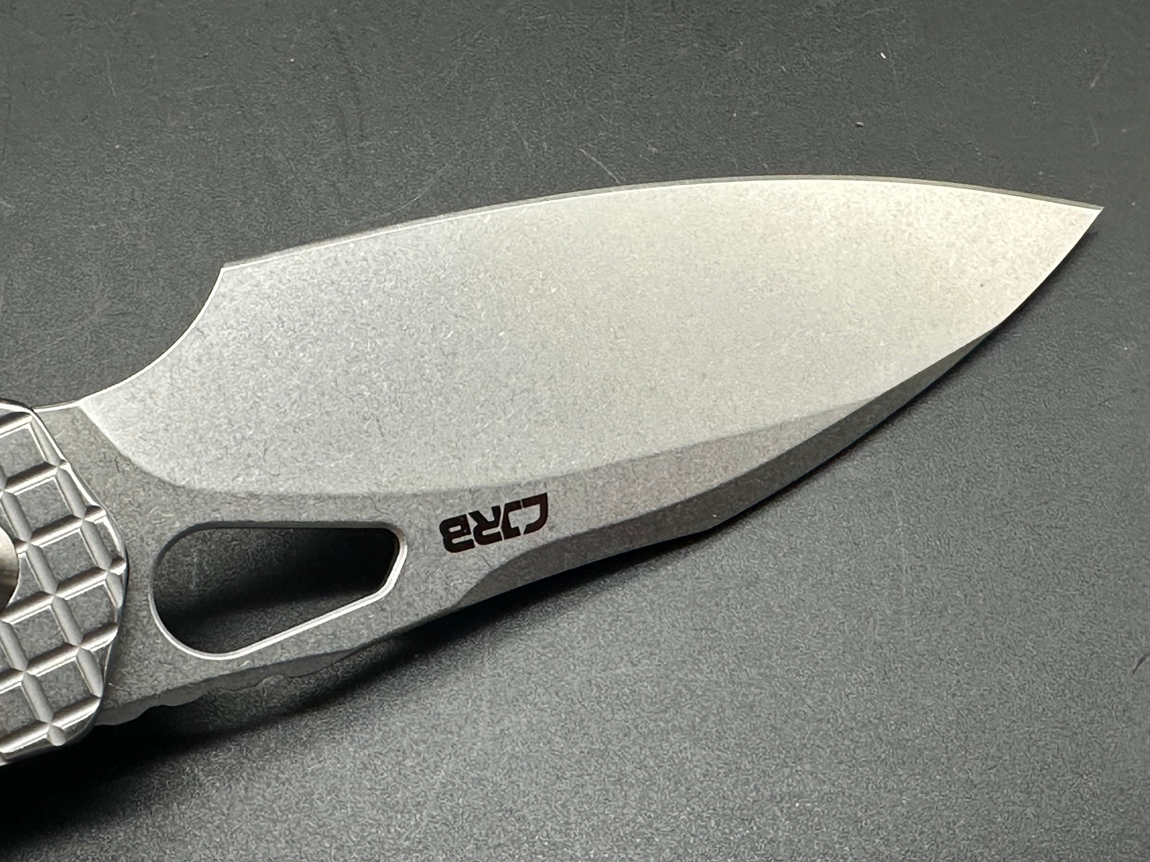 CJRB Frack Pocket Knife - Stainless Steel Handle, AR-RPM9 Blade, Button Lock (Model J1931 FST) - EDC, Camping, Hiking & Outdoor Survival Tool