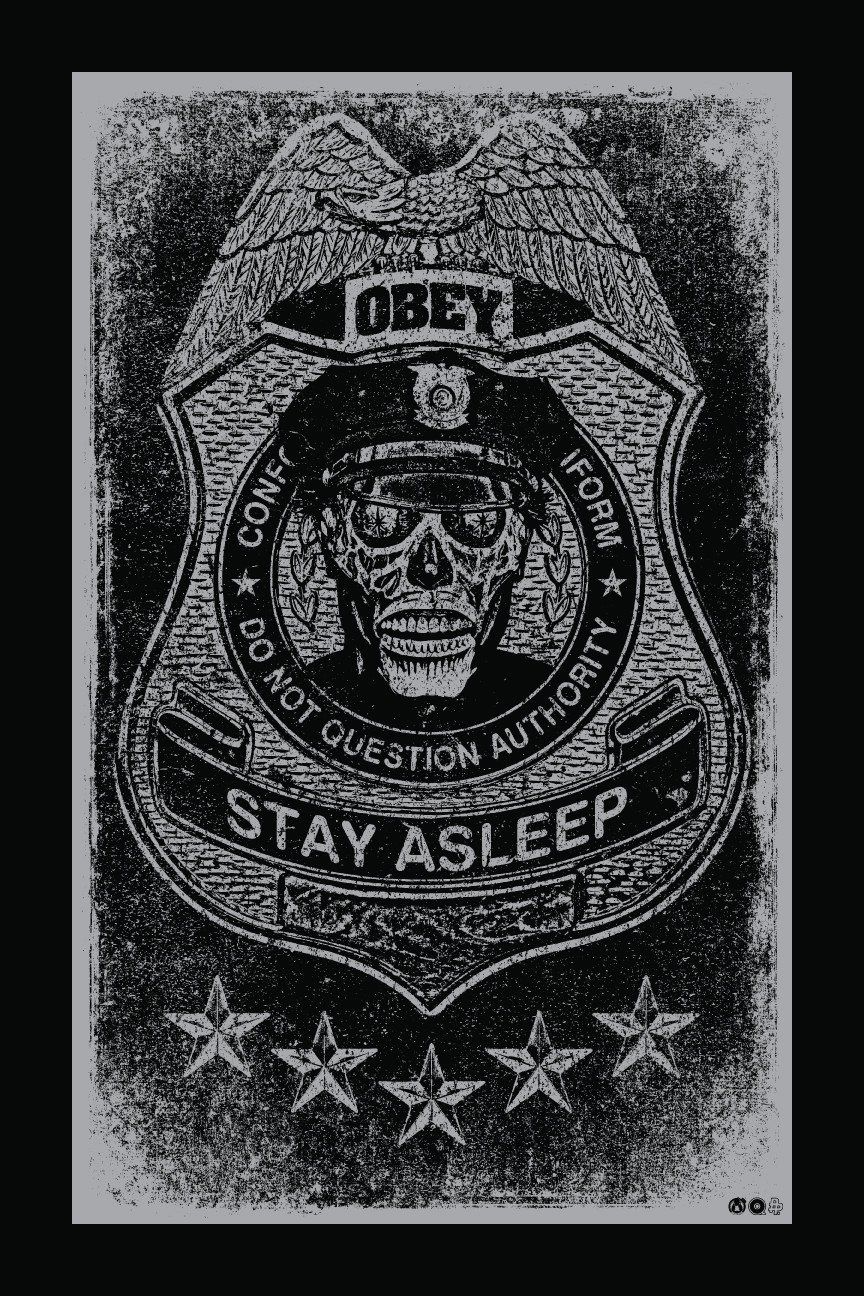 Obey Authority - Motivational Wall Art for Office, Classroom & Home Decor - Inspirational Quote Sign for Workplace & School