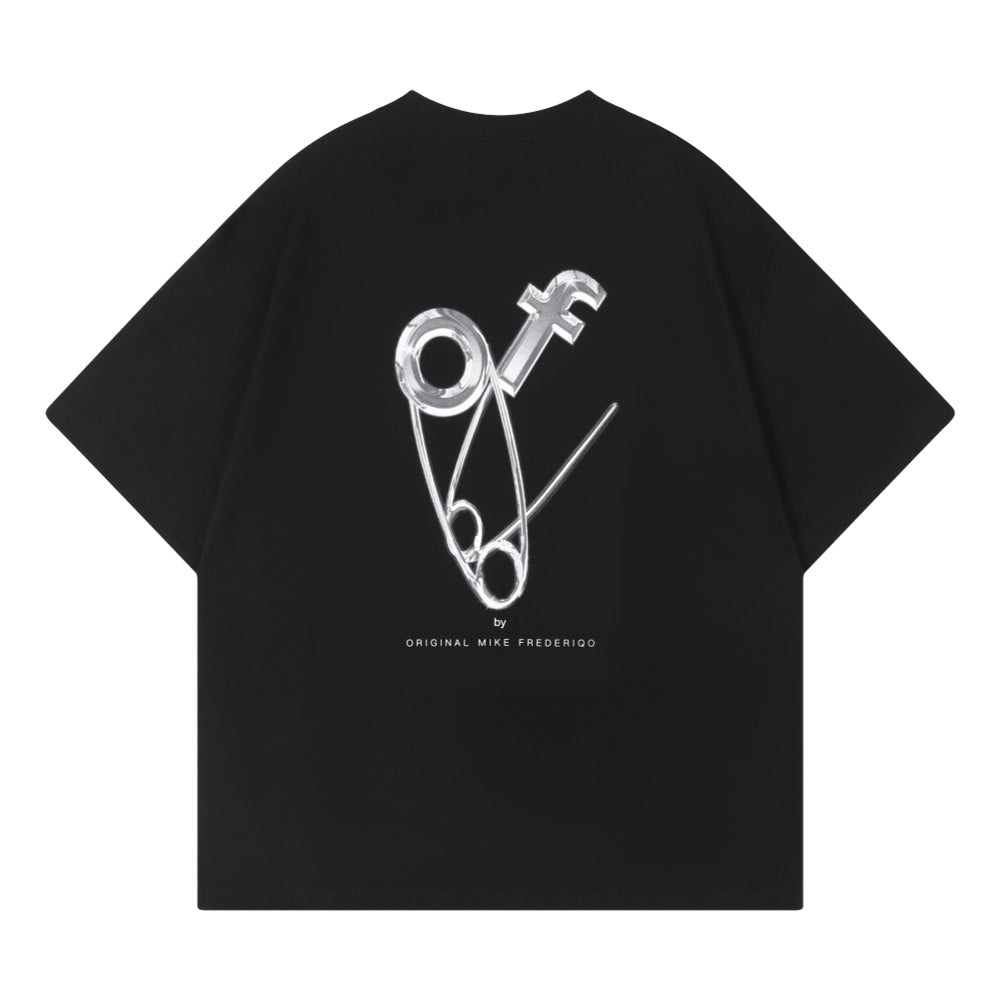 ORI FREDERIQO Printed T-Shirt for Men - Soft Cotton Black Graphic Tee - Casual Streetwear Style for Everyday Wear & Outfits